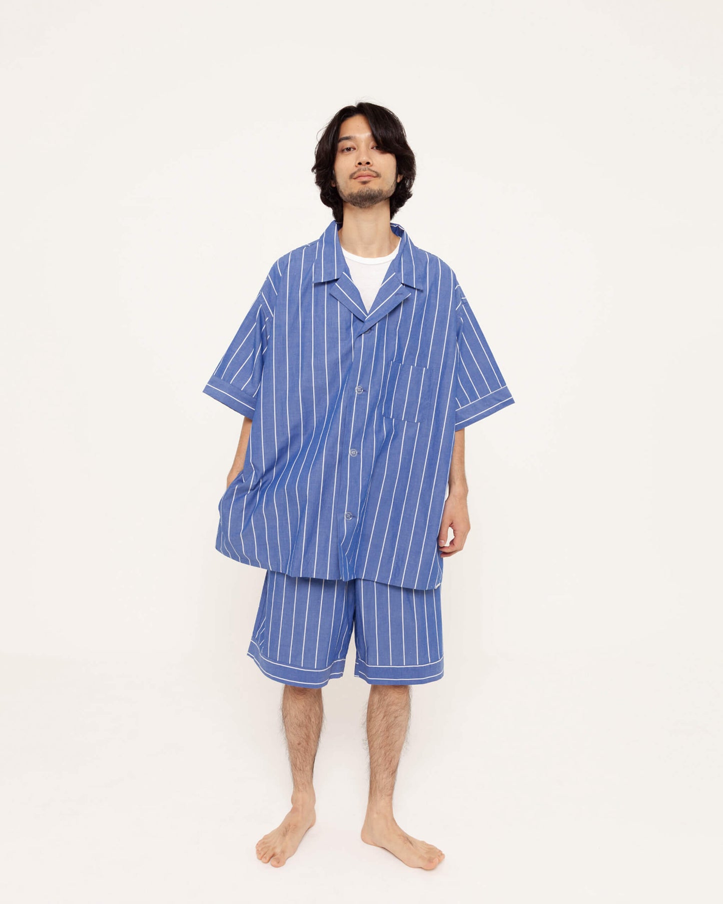 "summer jumbo" #cotton_linen_stripe "blue"