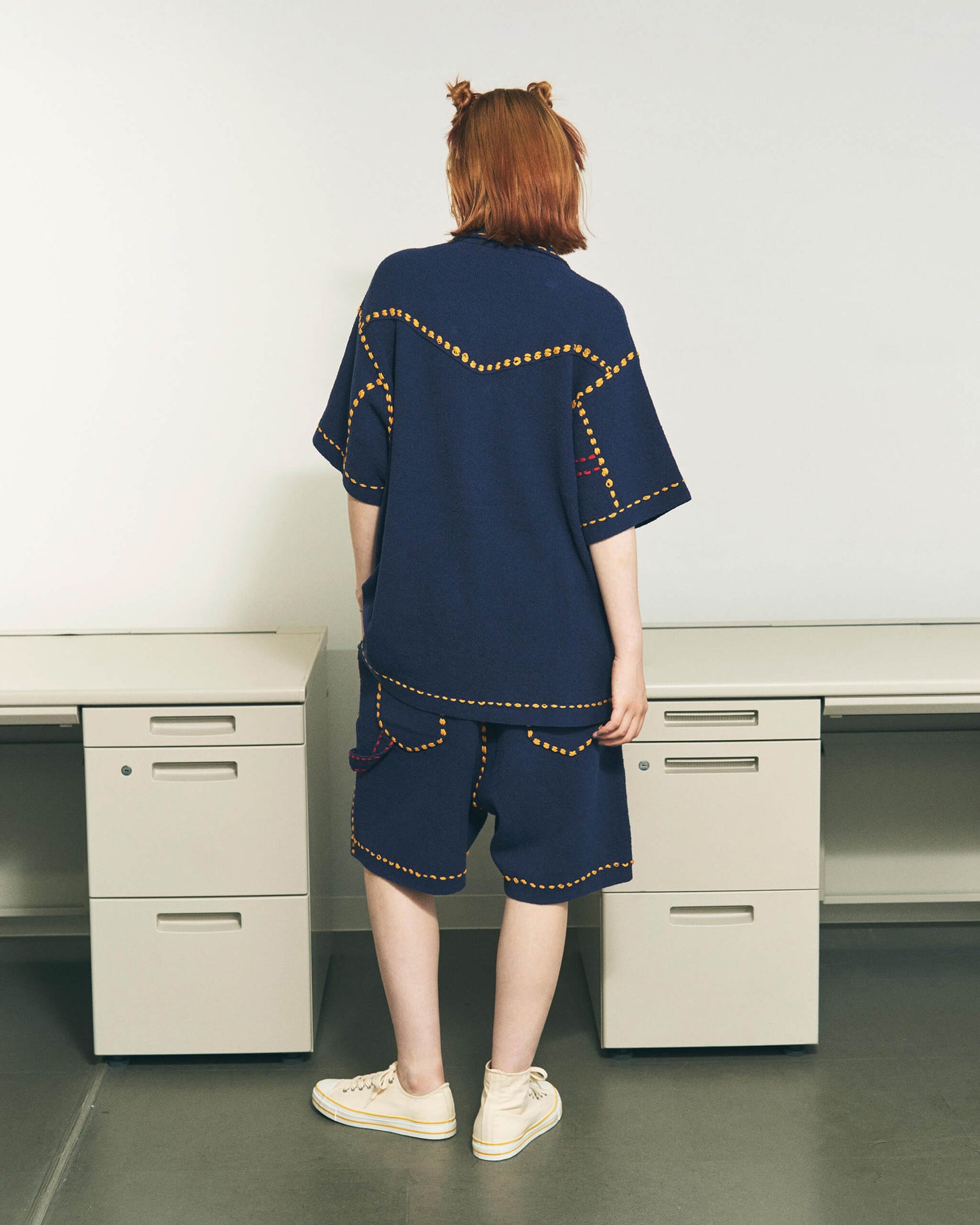 SUMMER PG1 DOUBLE KNEE SHORTS "NAVY"