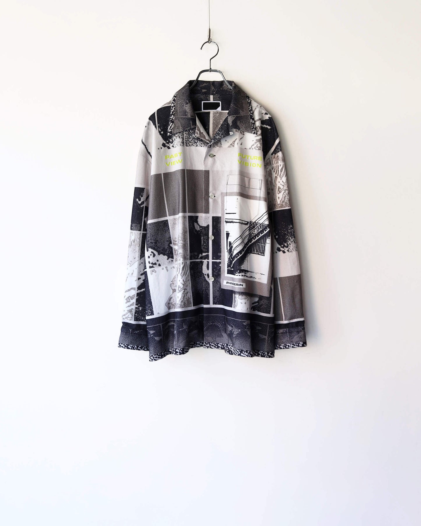 FLANNEL OPEN COLLAR SHIRT AGENT "GREY"