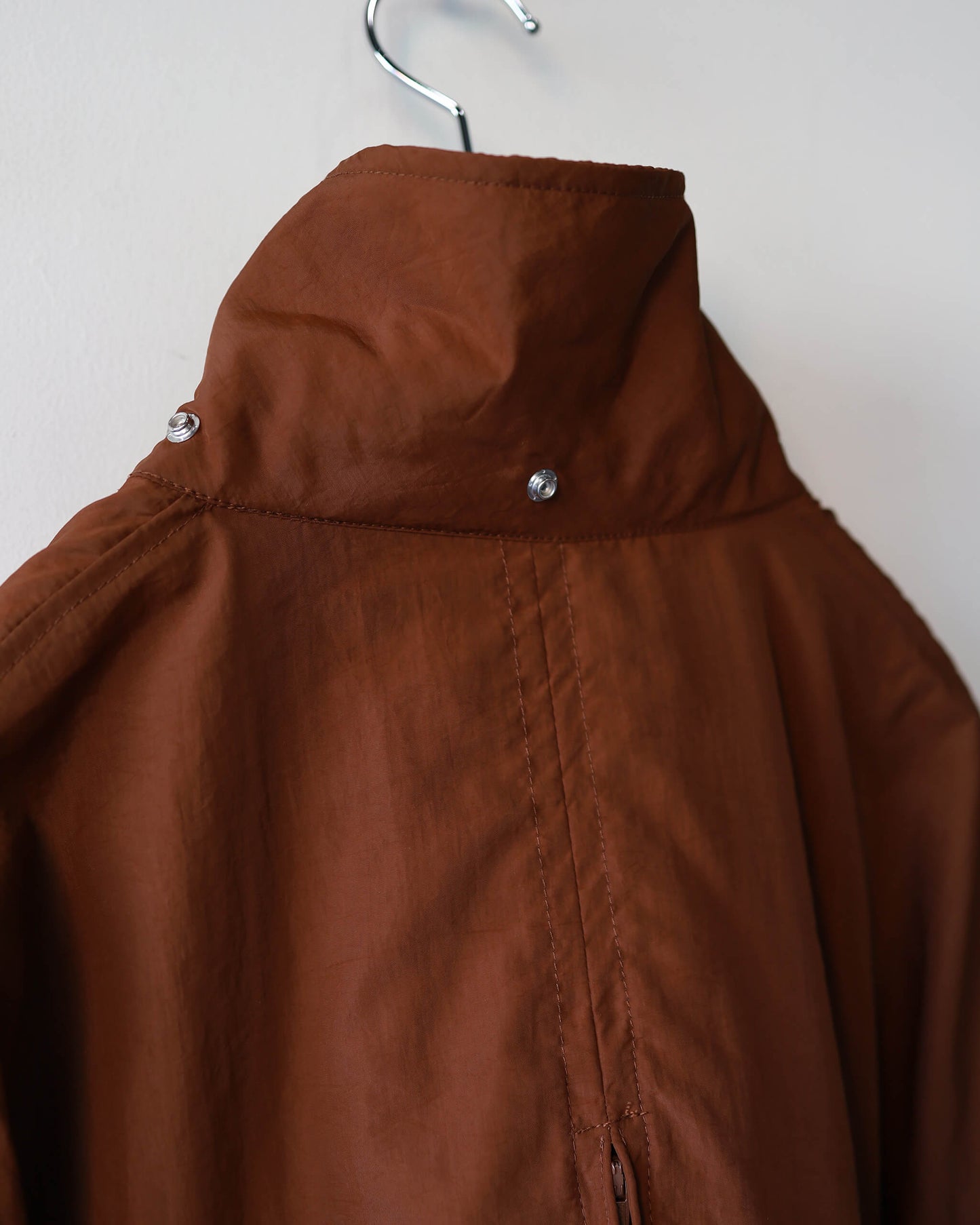 CRUSHED NYLON FULL PACK JACKET "BROWN"