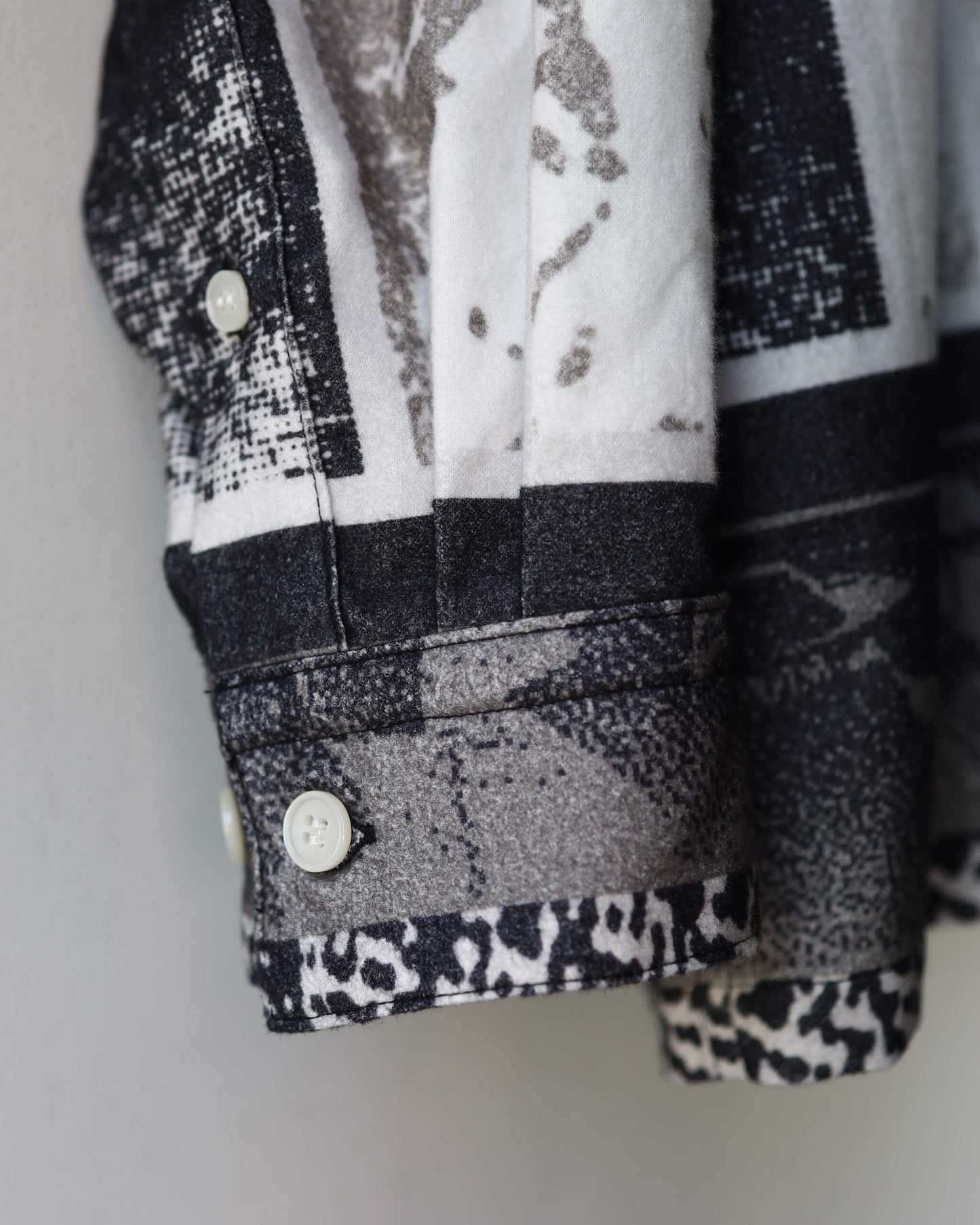 FLANNEL OPEN COLLAR SHIRT AGENT "GREY"