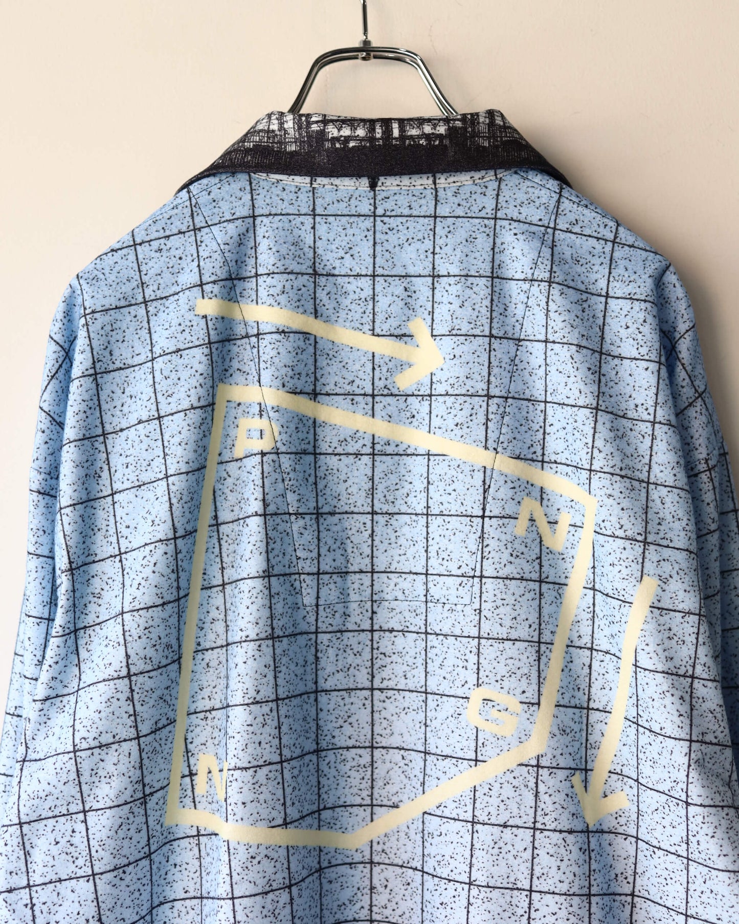FLANNEL OPEN COLLAR SHIRT SKY "SAX"