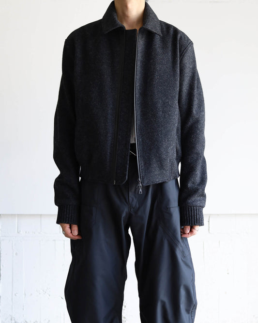 Melton Bomber Jacket "Black"
