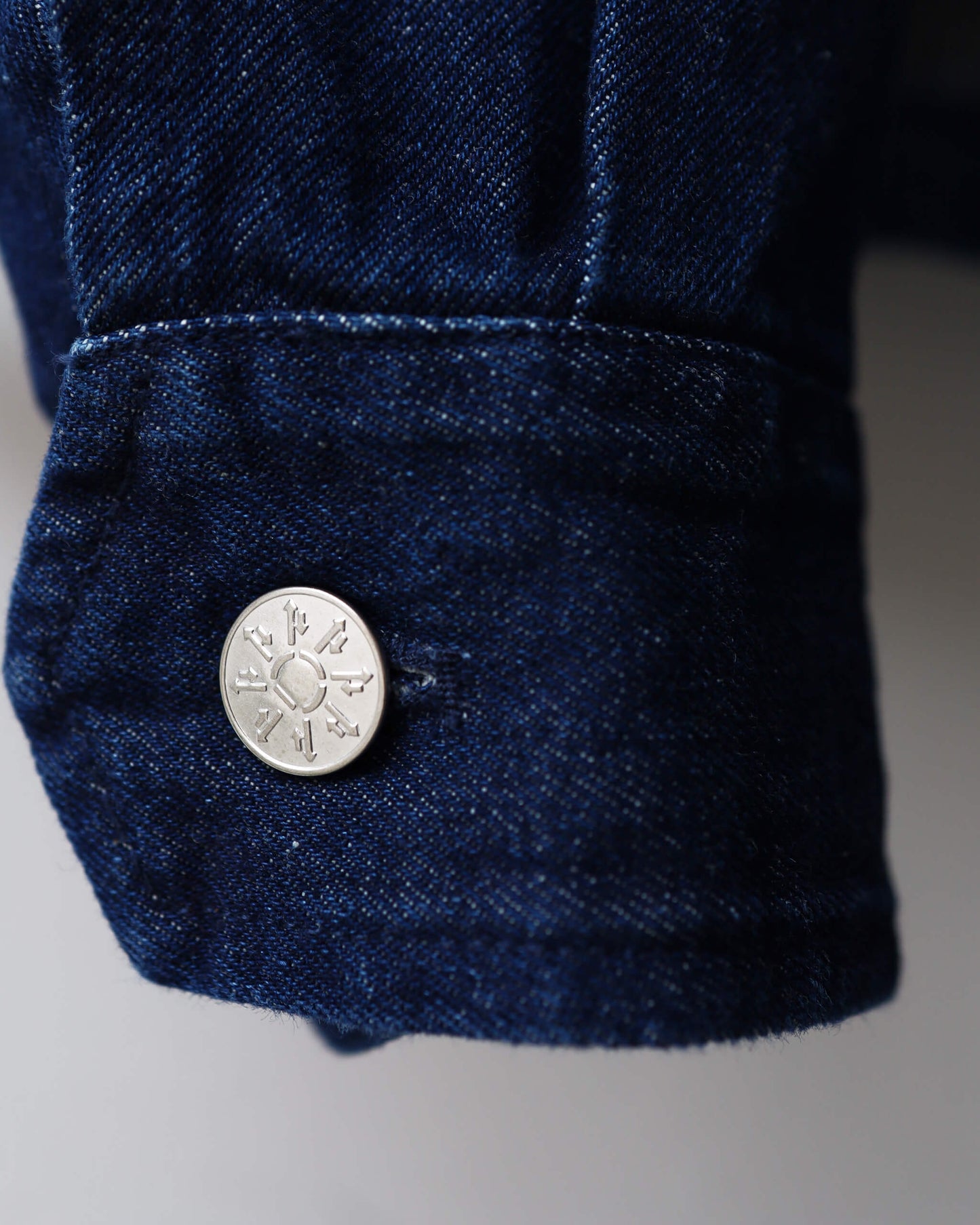 ZIP DENIM WORK JACKET "NAVY"
