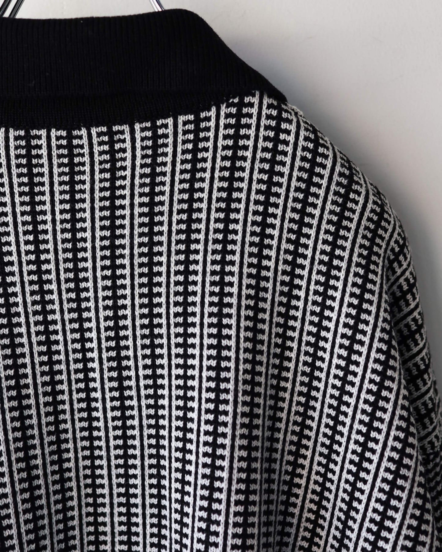 MULTI KNIT SHIRT JACKET "BLACK"