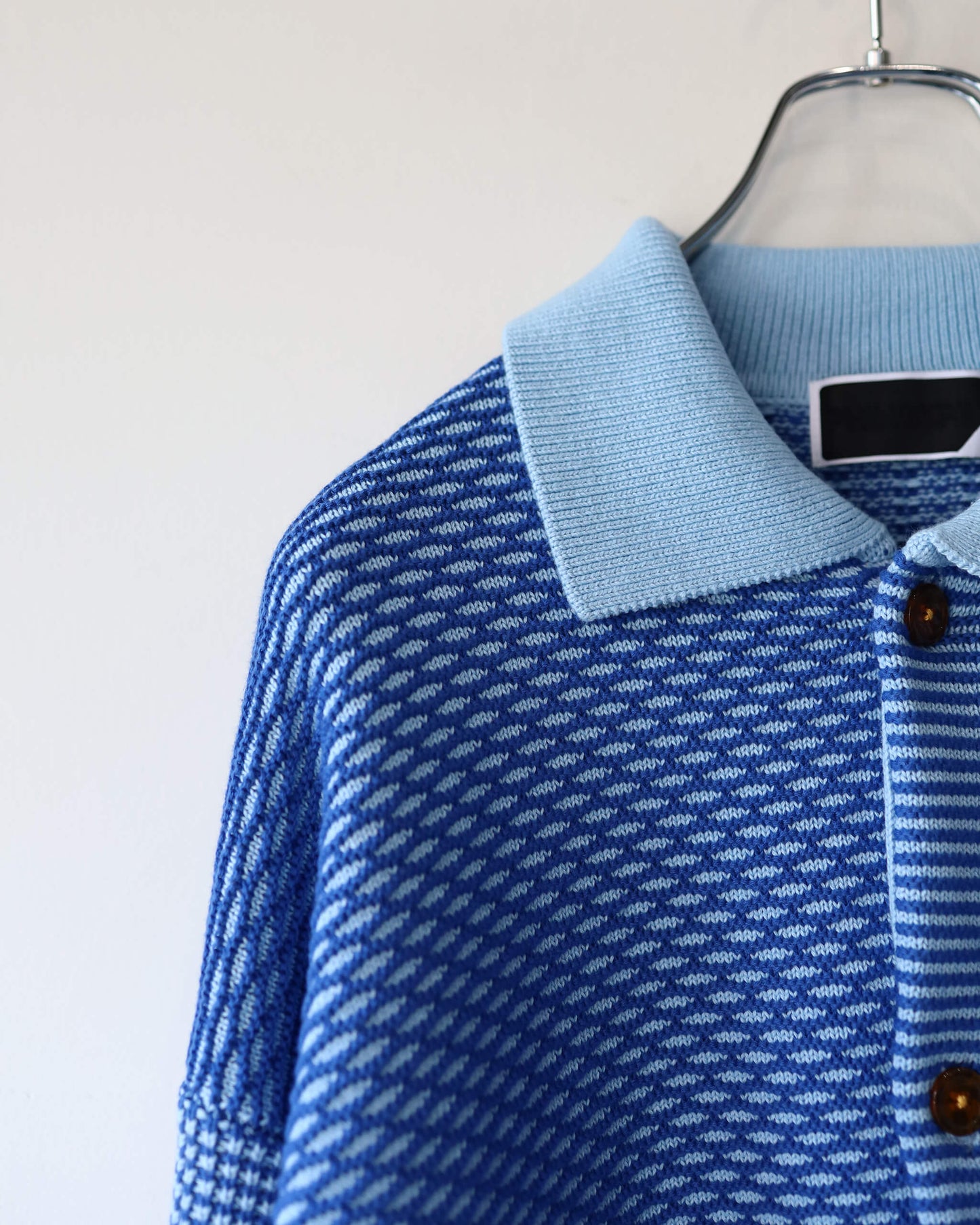 MULTI KNIT SHIRT JACKET "BLUE"
