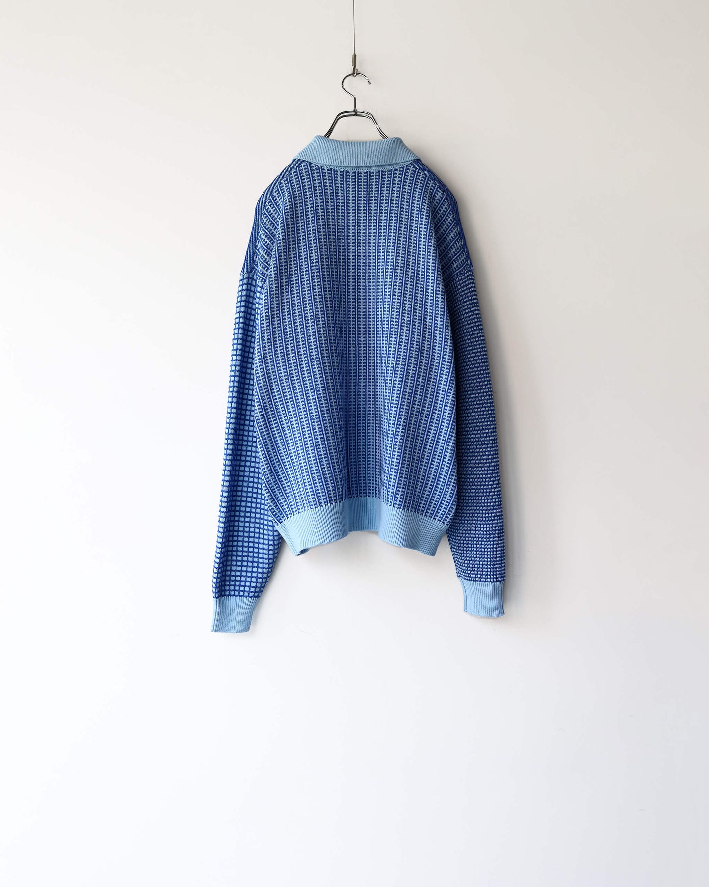 MULTI KNIT SHIRT JACKET "BLUE"