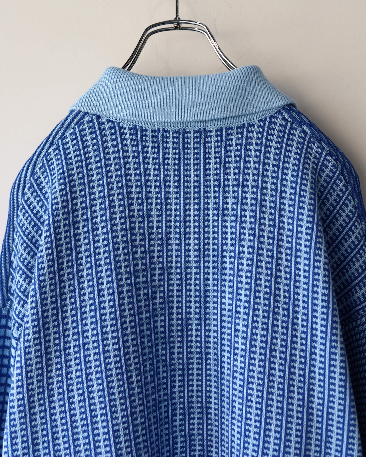 MULTI KNIT SHIRT JACKET "BLUE"