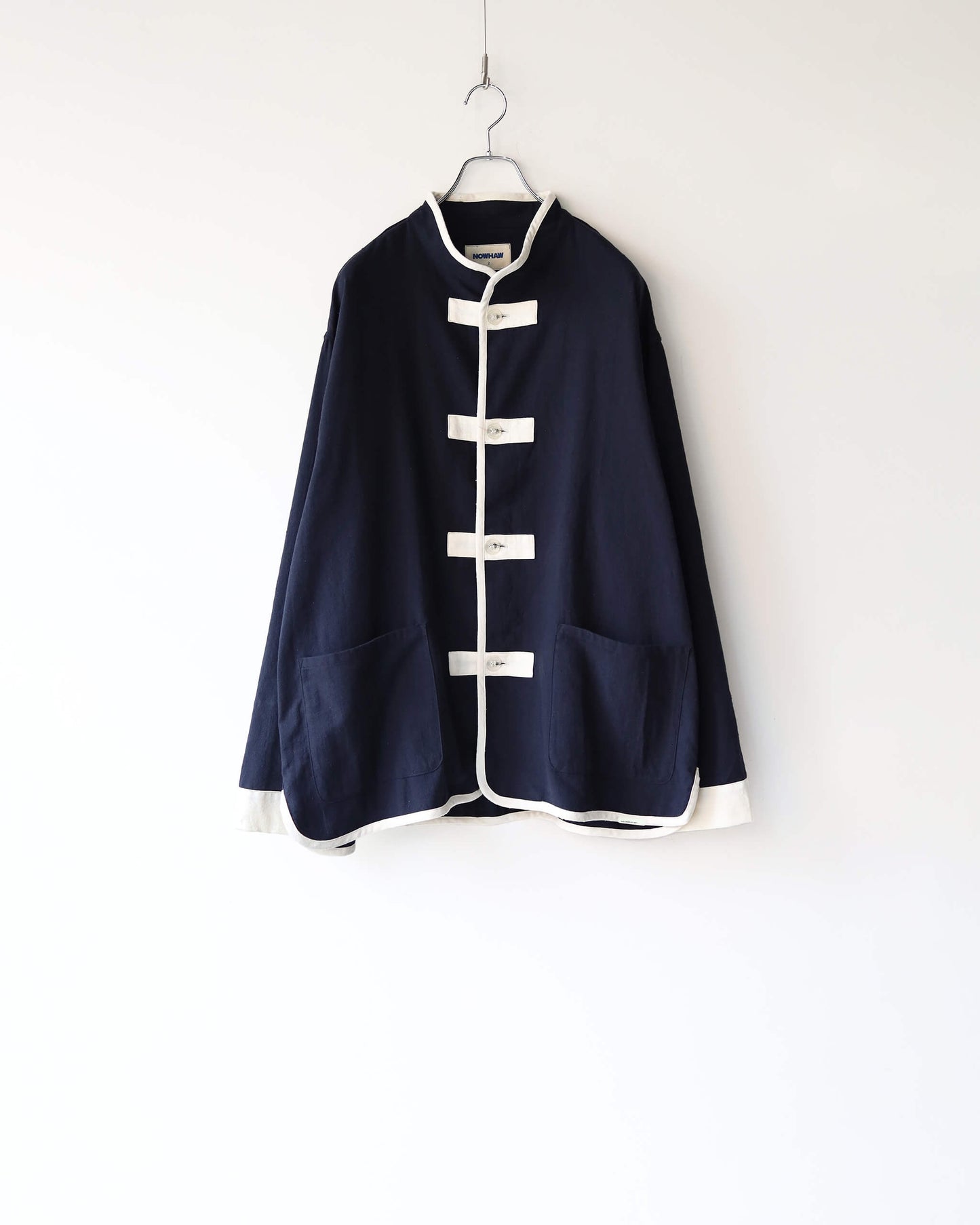 "kung-fu" pajama #cotton silk nep viyella "black"