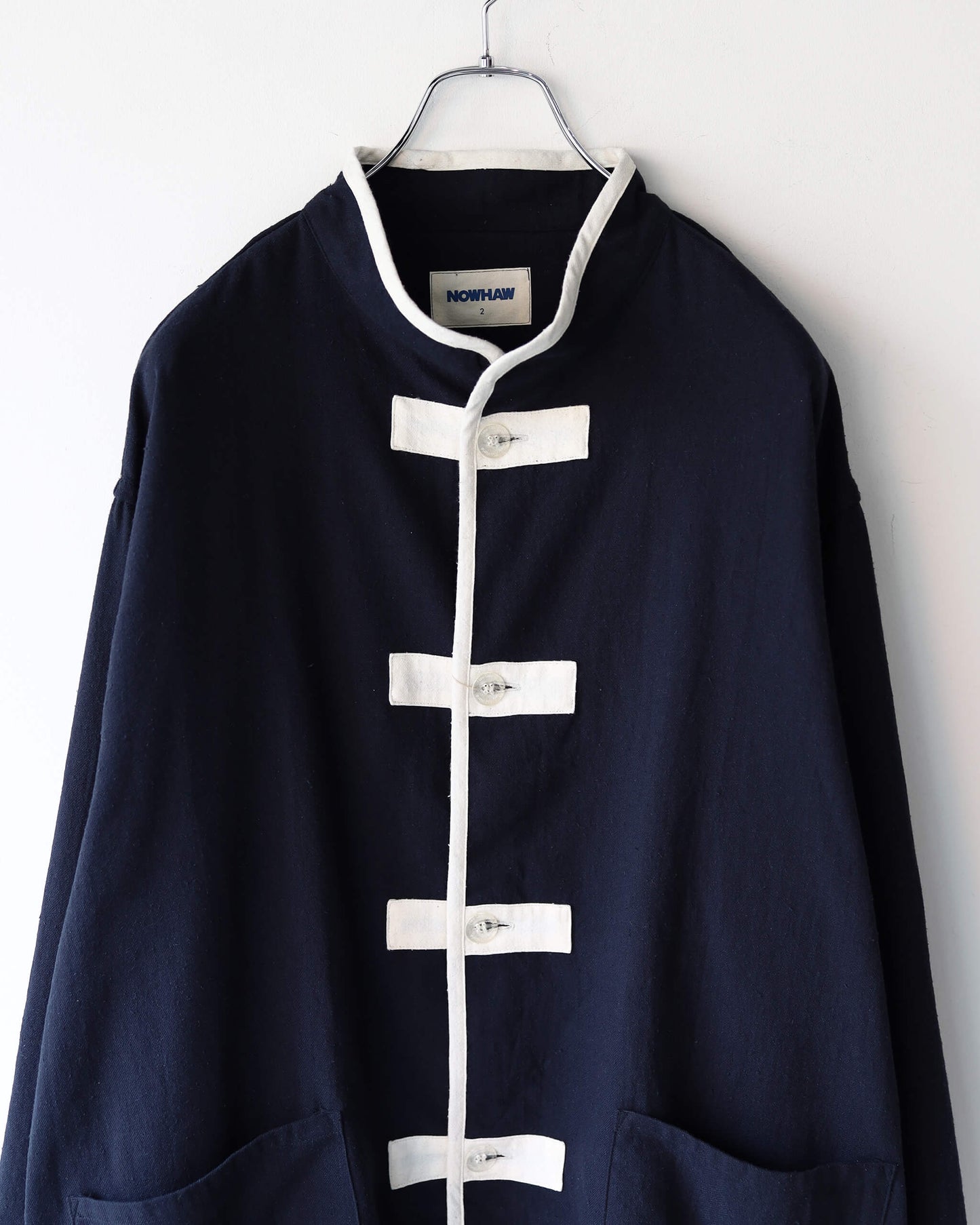 "kung-fu" pajama #cotton silk nep viyella "black"