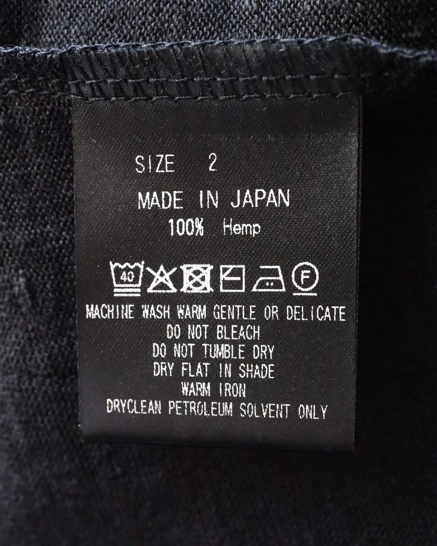 JAPANESE CARDIGAN HEMP KNIT "BLACK"