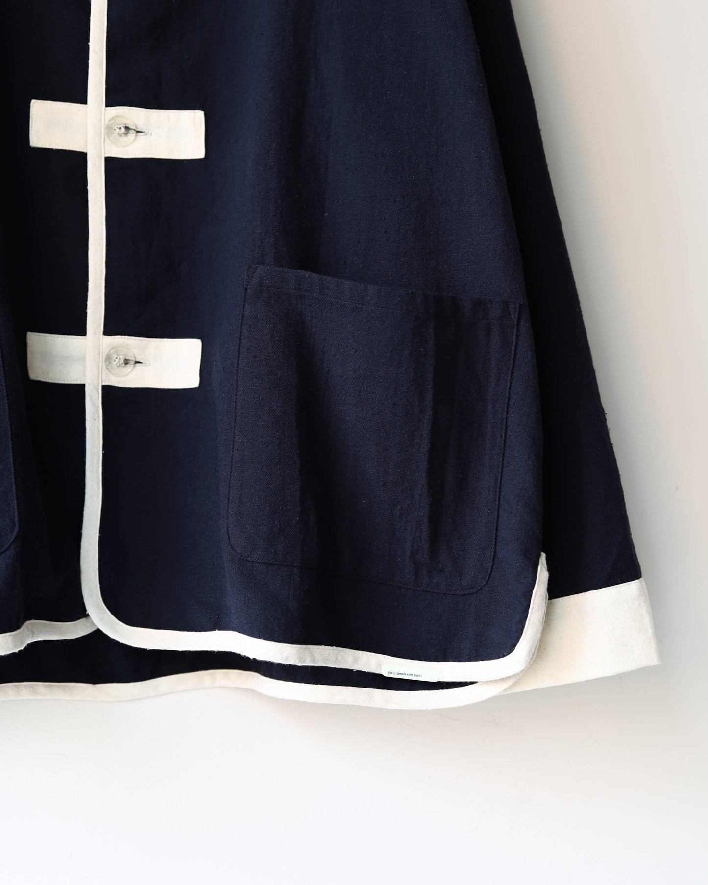 "kung-fu" pajama #cotton silk nep viyella "black"