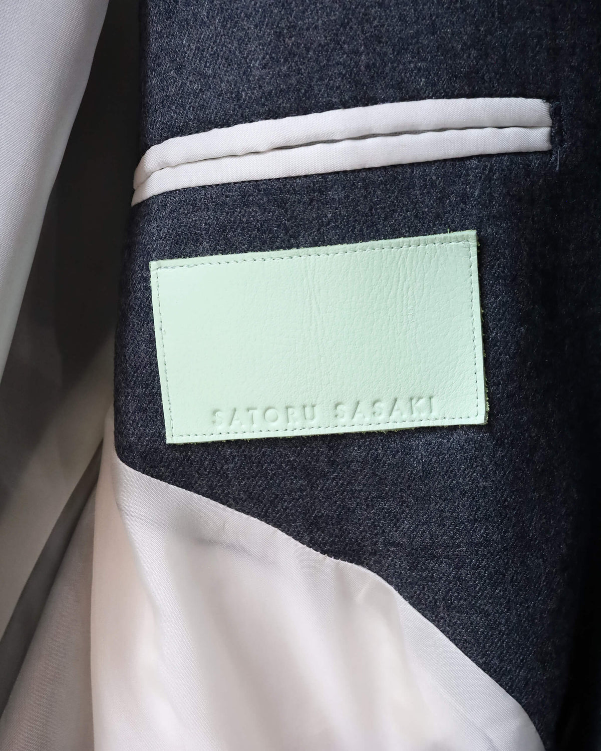 FLANNEL DOUBLE BREASTED JACKET "GRAY"