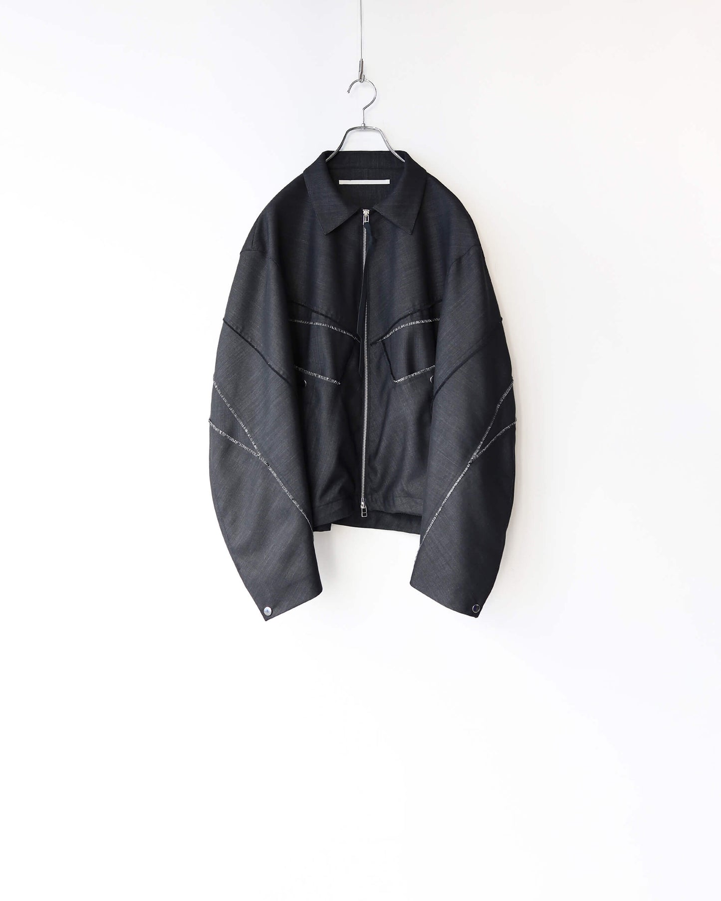 DENIM WOOL TRACK JACKET "Bk"