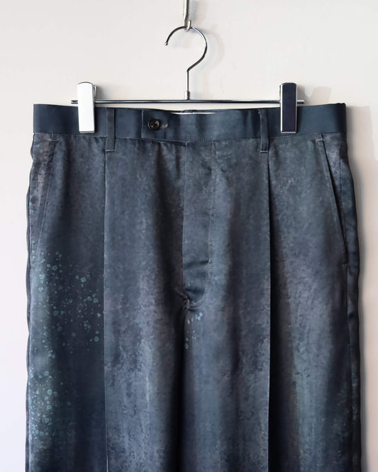 SINGLE TUCK WIDE TROUSER "Black"