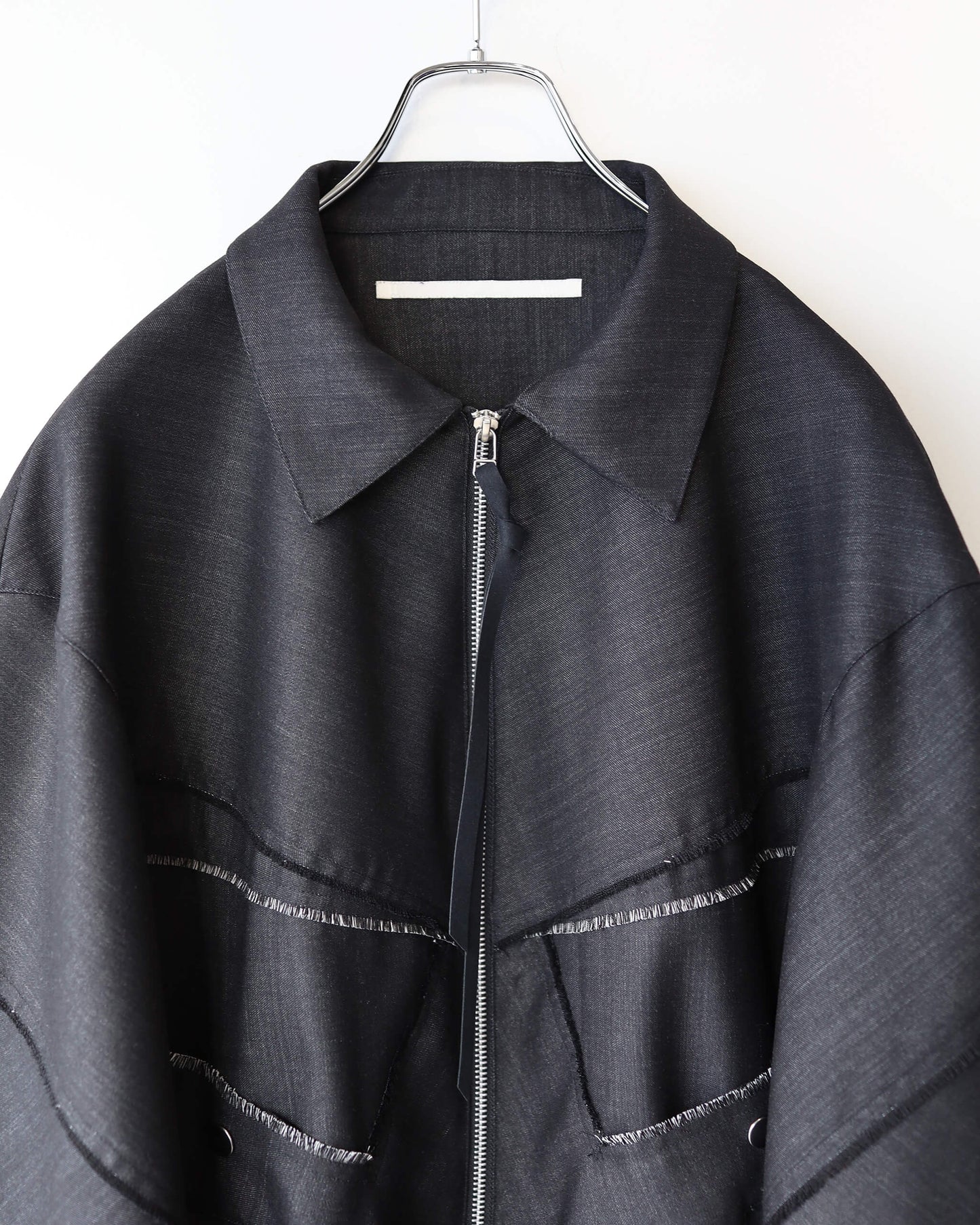 DENIM WOOL TRACK JACKET "Bk"