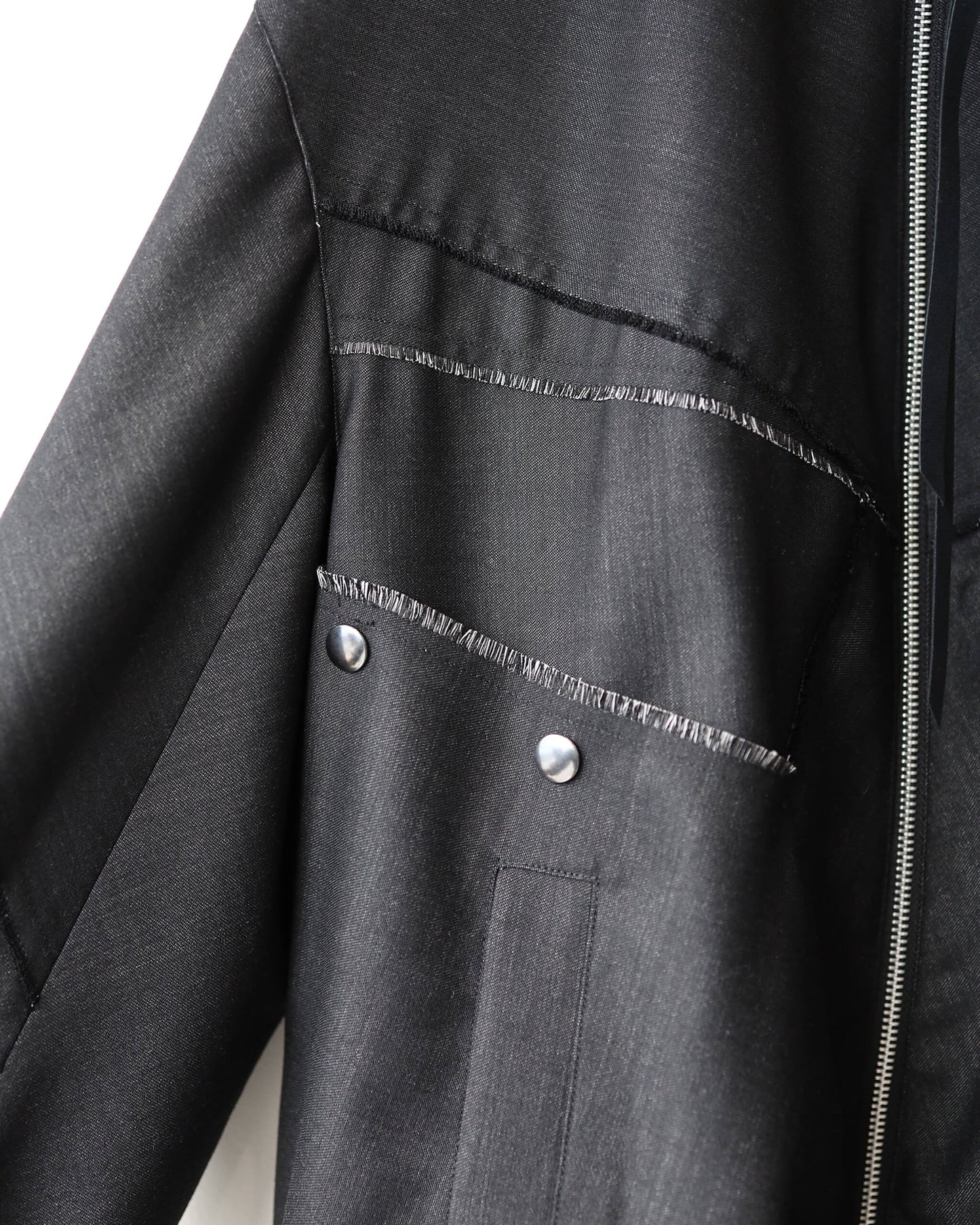 DENIM WOOL TRACK JACKET "Bk"