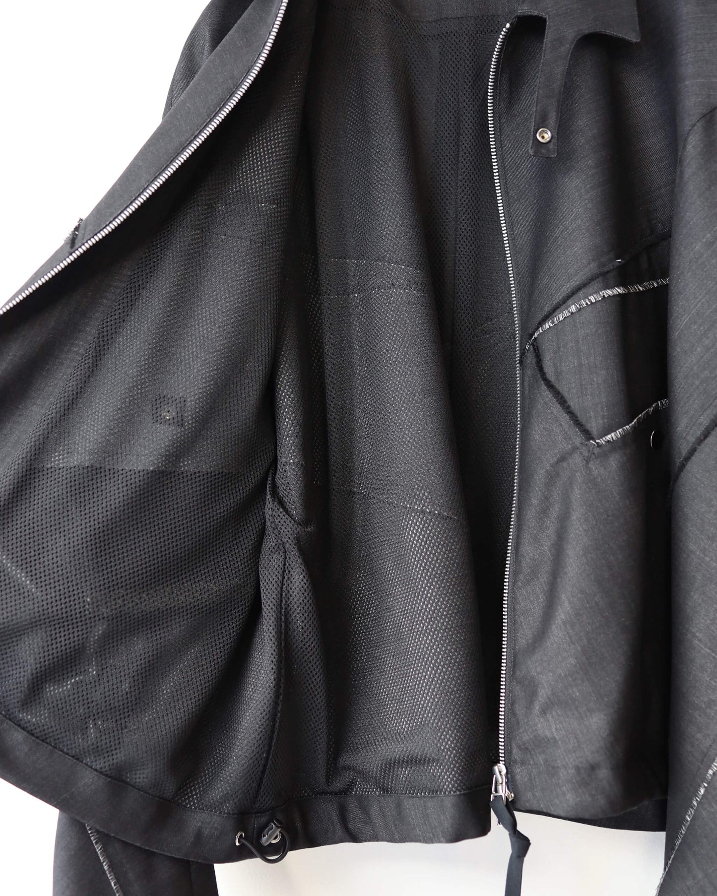 DENIM WOOL TRACK JACKET "Bk"