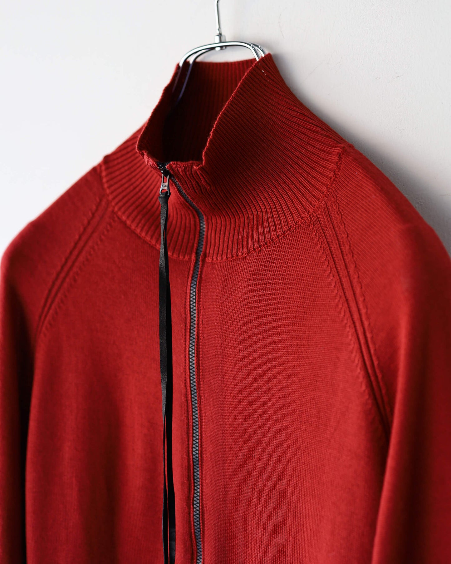 WG ZIP CARDIGAN "Bitter Red"