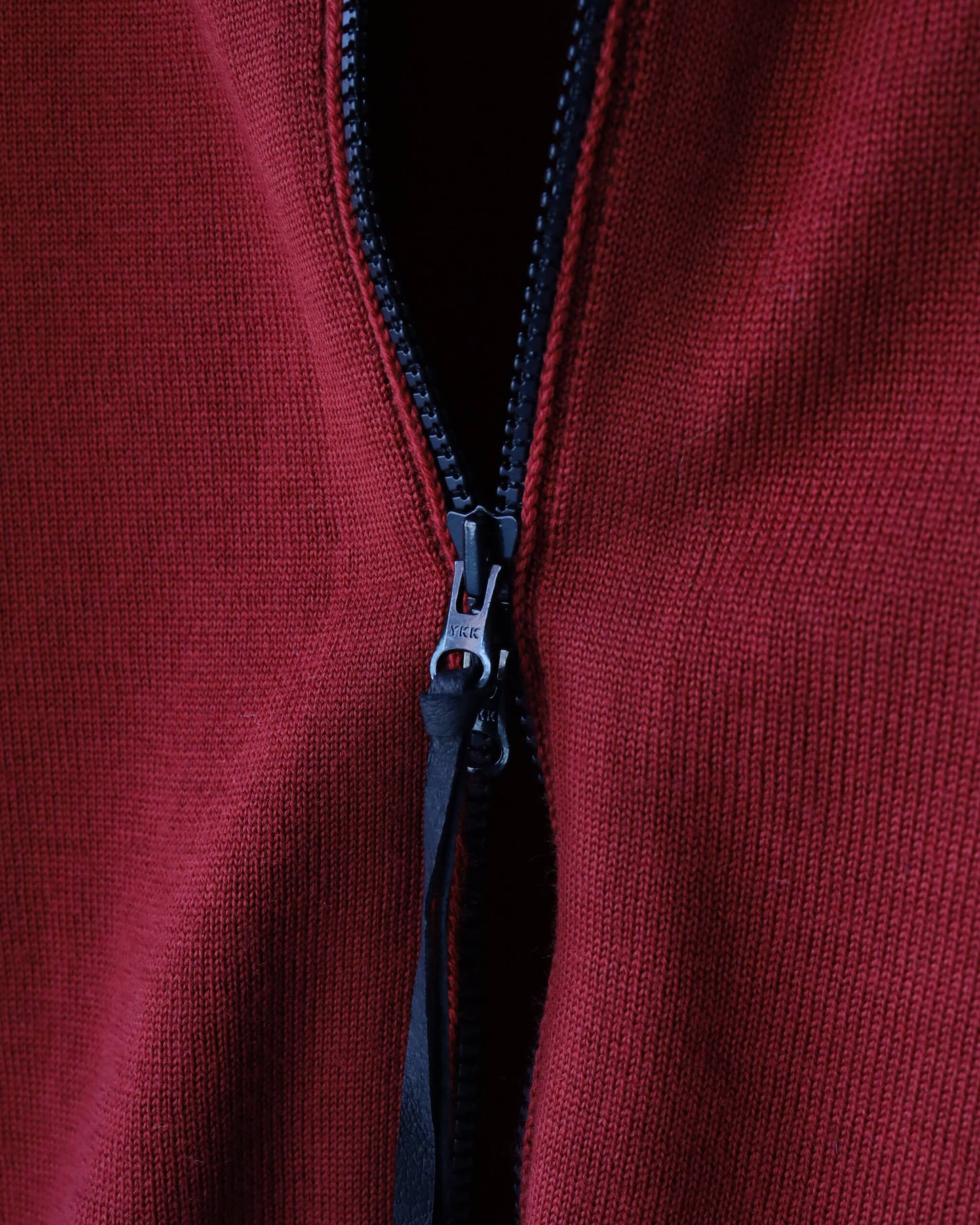 WG ZIP CARDIGAN "Bitter Red"