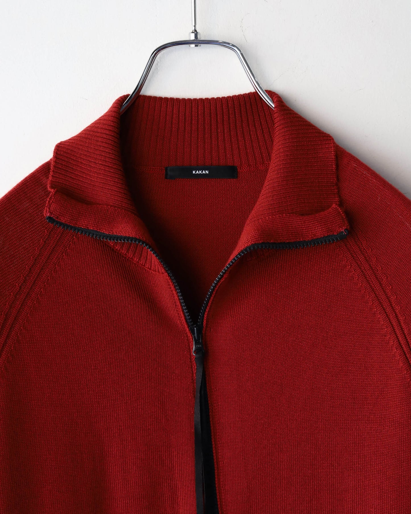 WG ZIP CARDIGAN "Bitter Red"