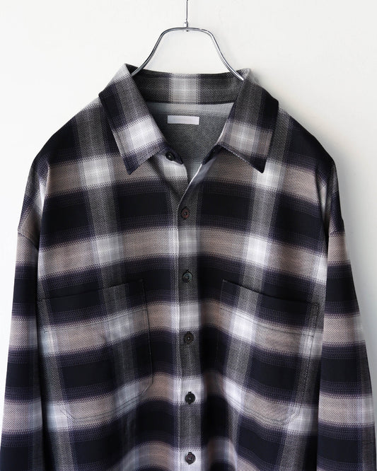 28G Ombre Check Balise Shirt "BLACK WHITE"