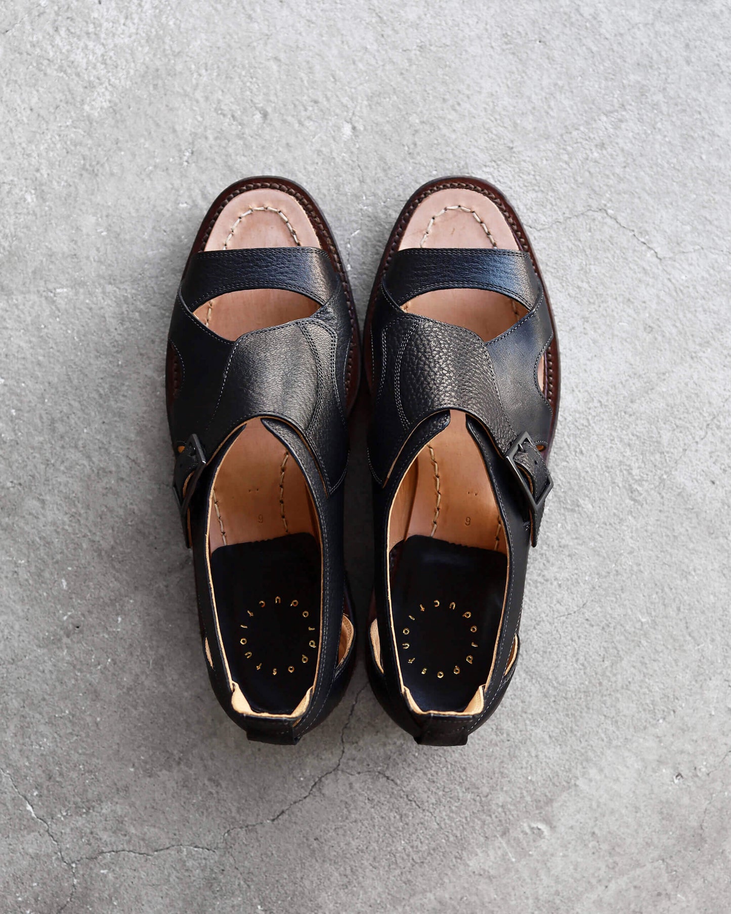 Hunt-Sandals - Chari Goat × Italian Horse "Black"