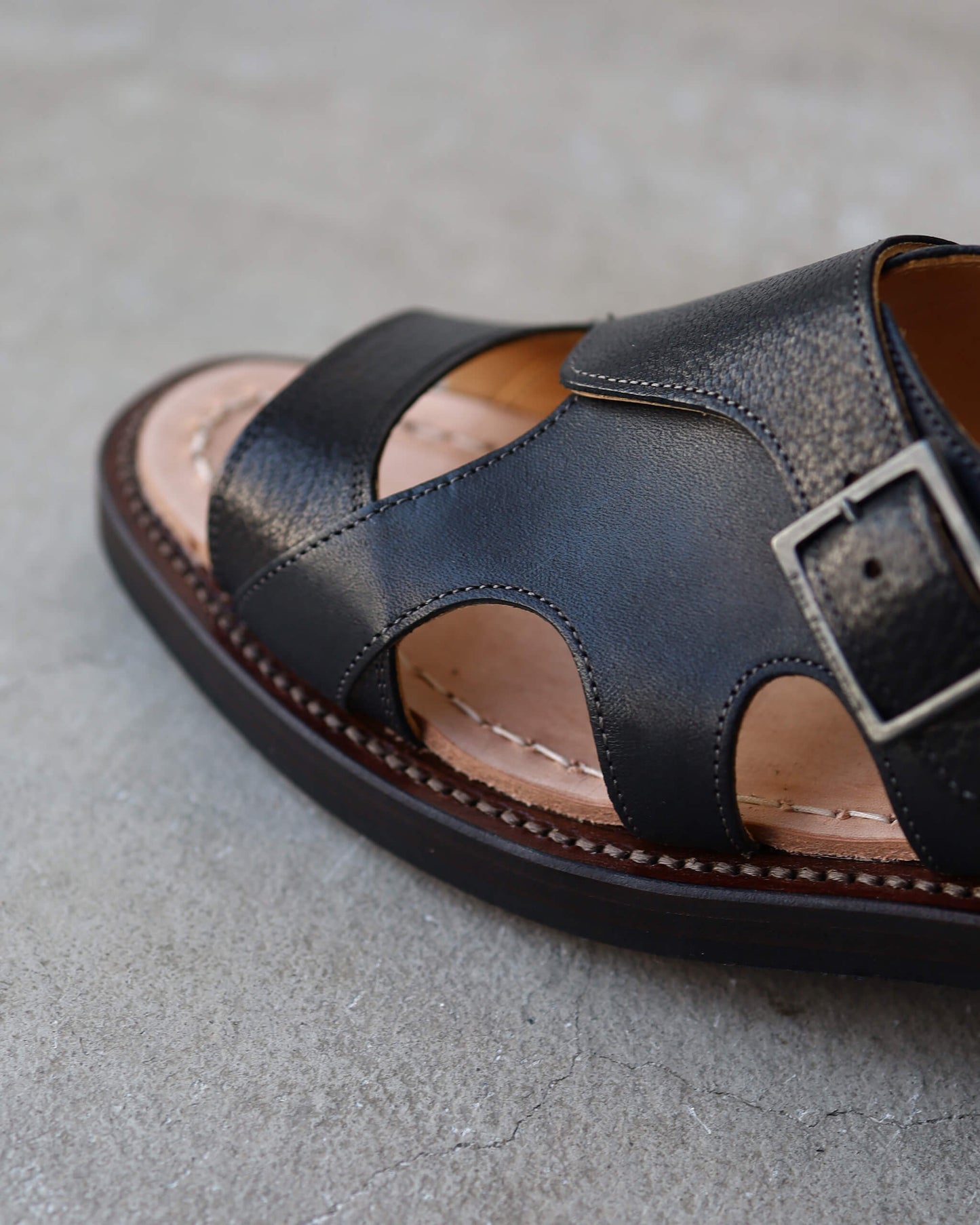 Hunt-Sandals - Chari Goat × Italian Horse "Black"