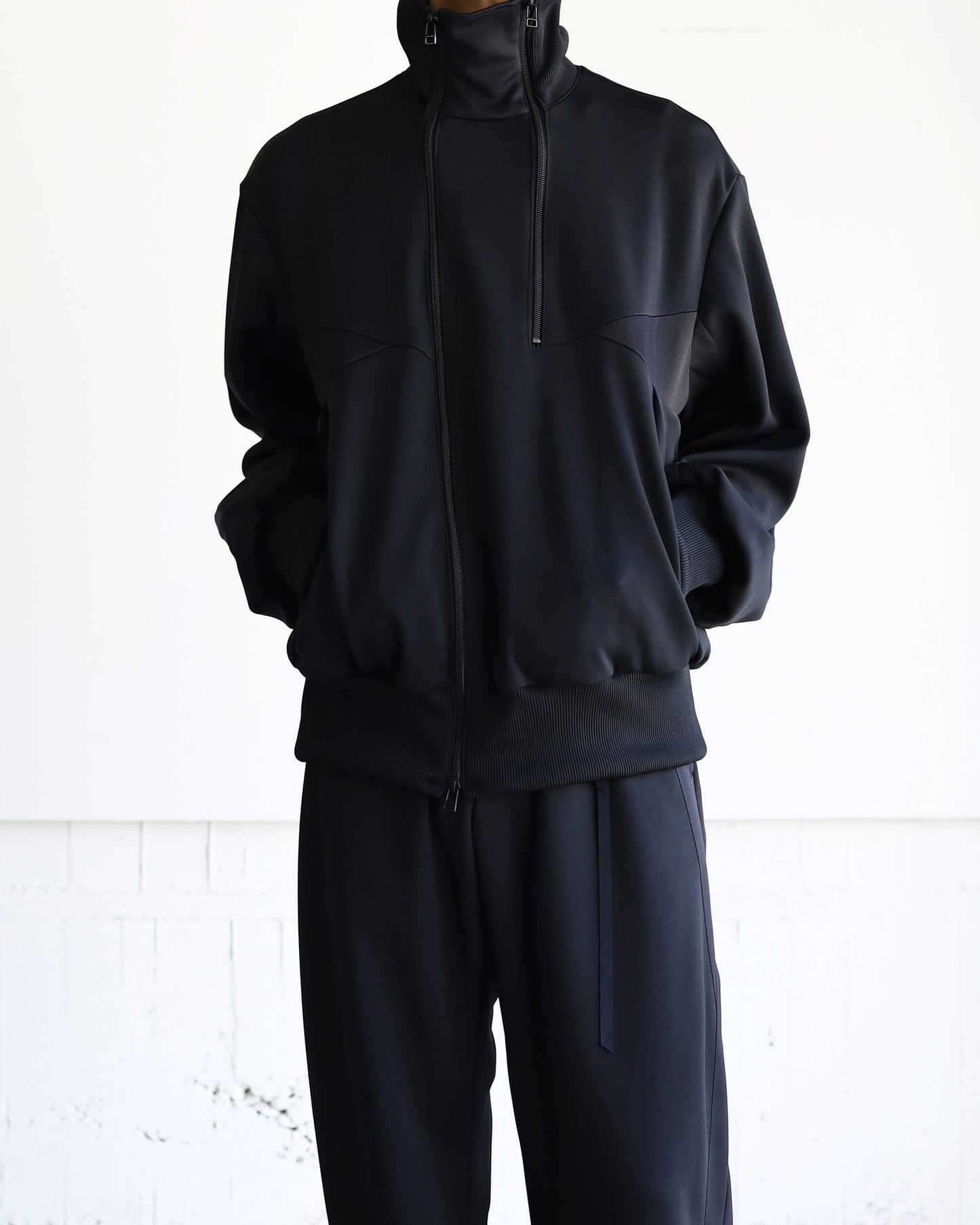 JERSEY TRACK JACKET "Bk"