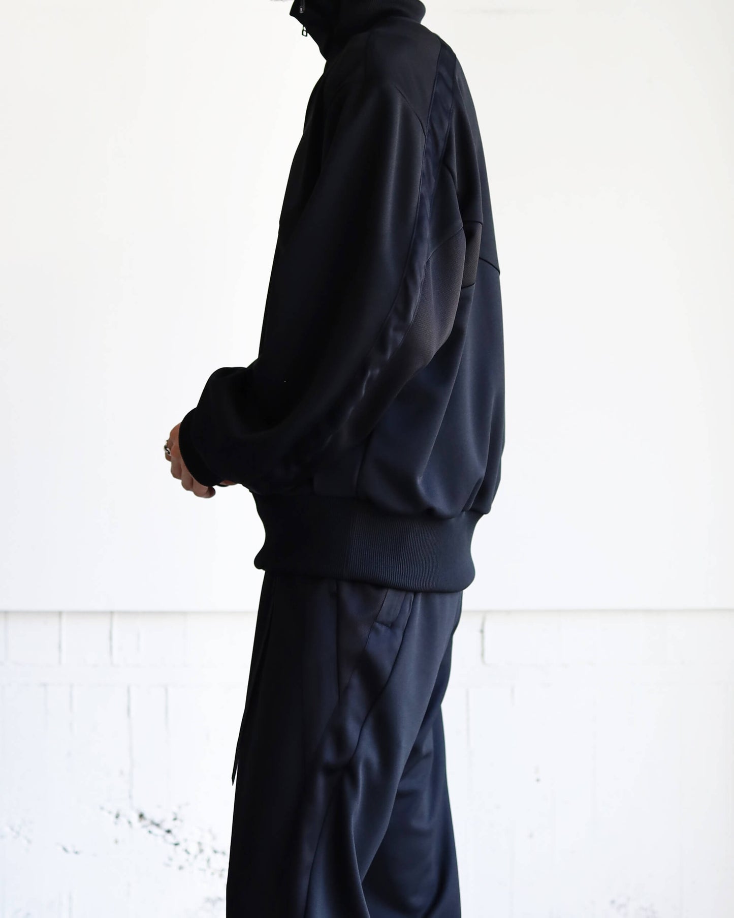 JERSEY TRACK JACKET "Bk"
