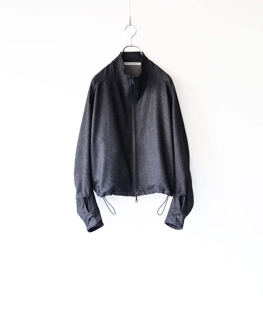 High Neck Top Wool "Black"