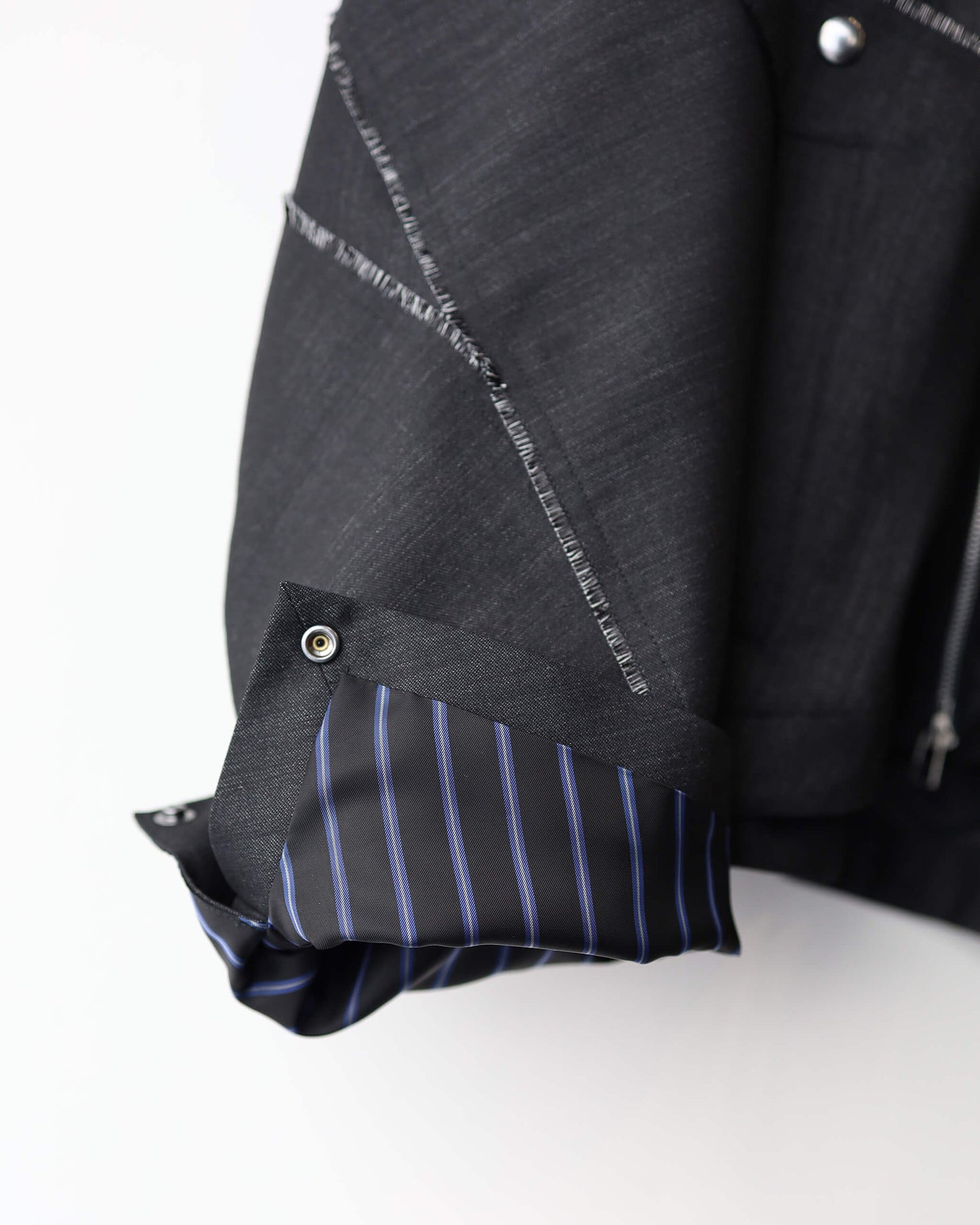 DENIM WOOL TRACK JACKET "Bk"