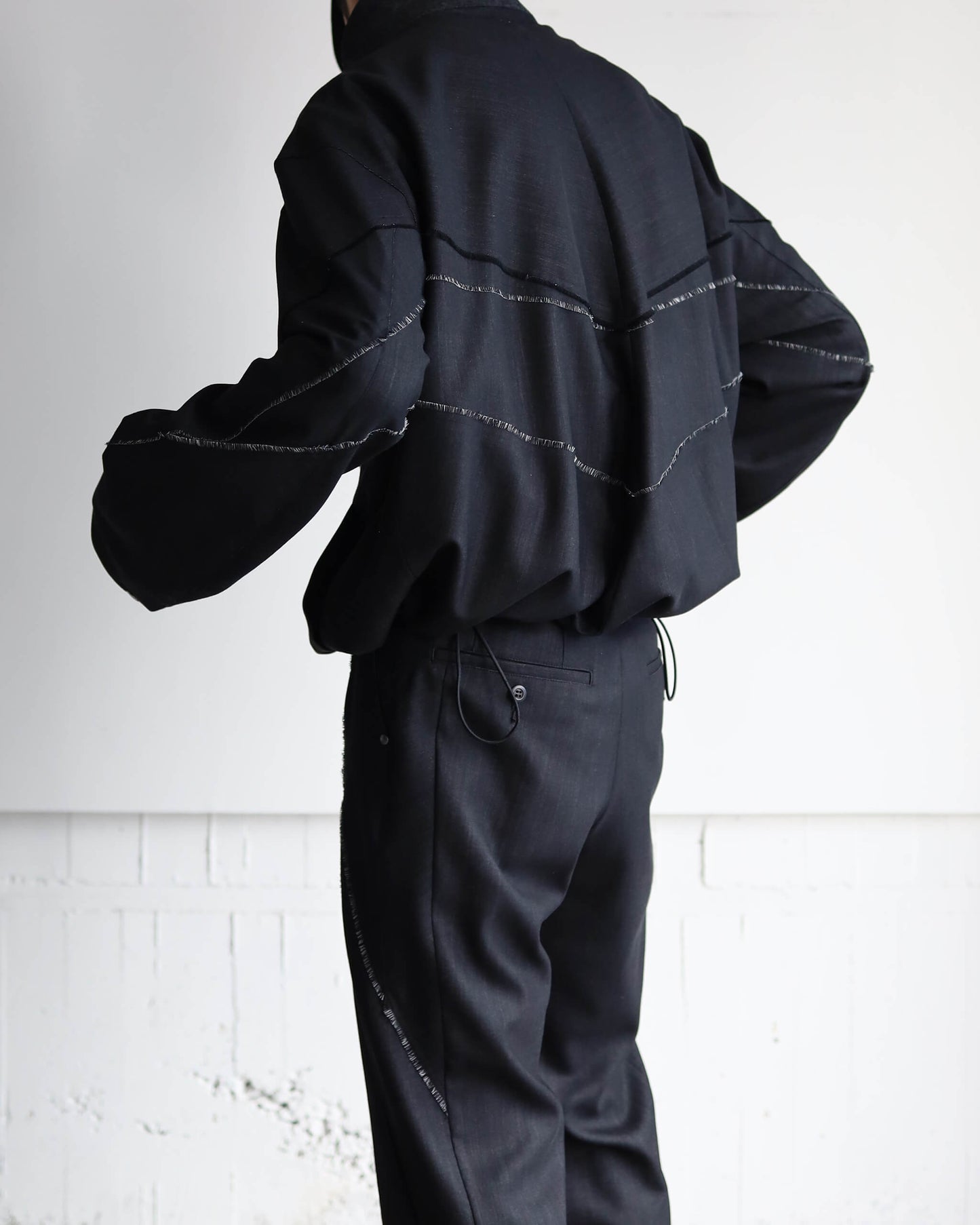 DENIM WOOL TRACK JACKET "Bk"