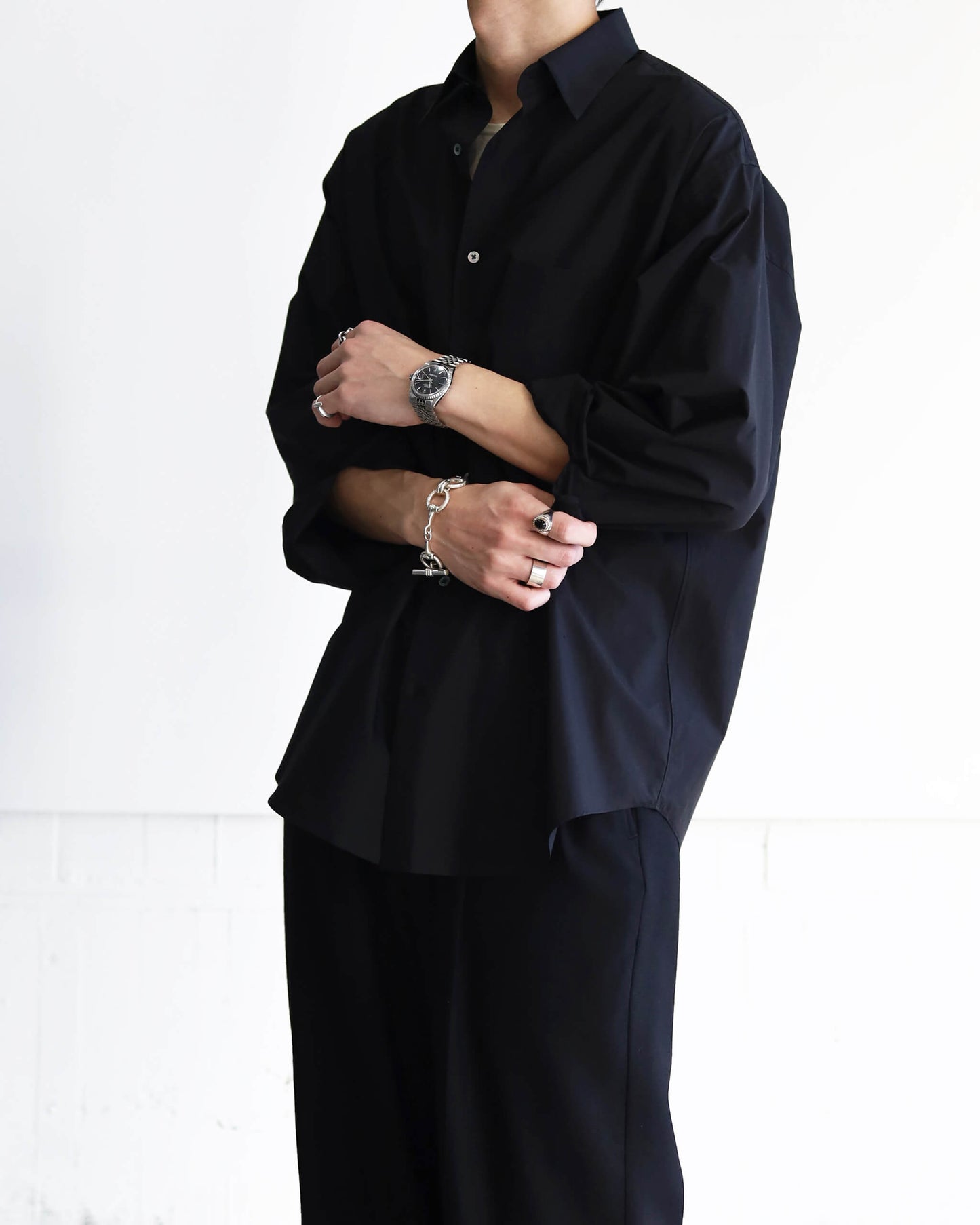 COMFORT FIT SHIRT ORGANIC GIZA TYPEWRITER-CLOTH "BLACK"
