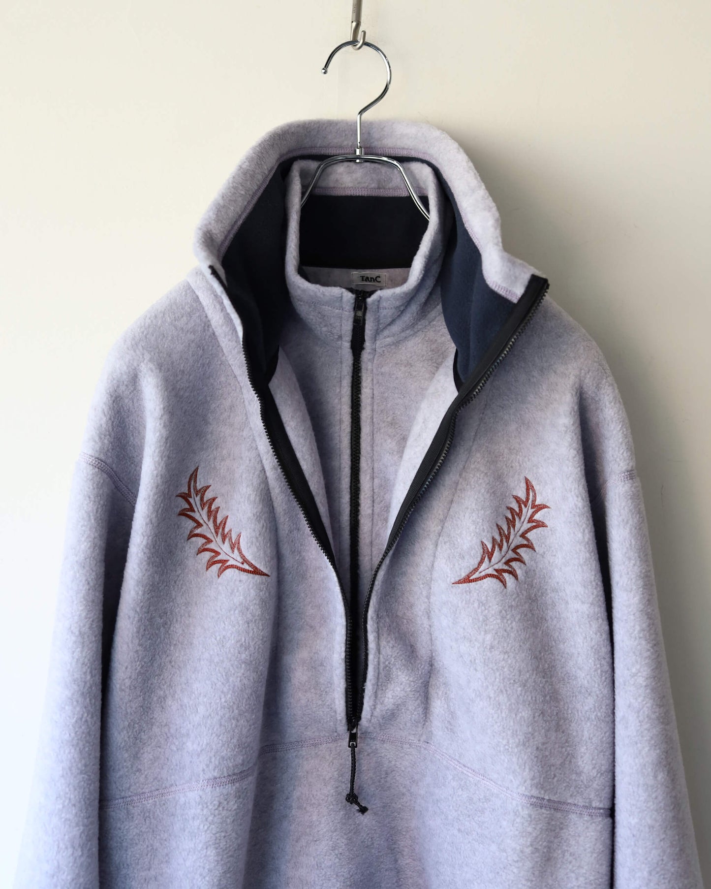 FLEECE W ZIP PULLOVER "L.PURPLE"