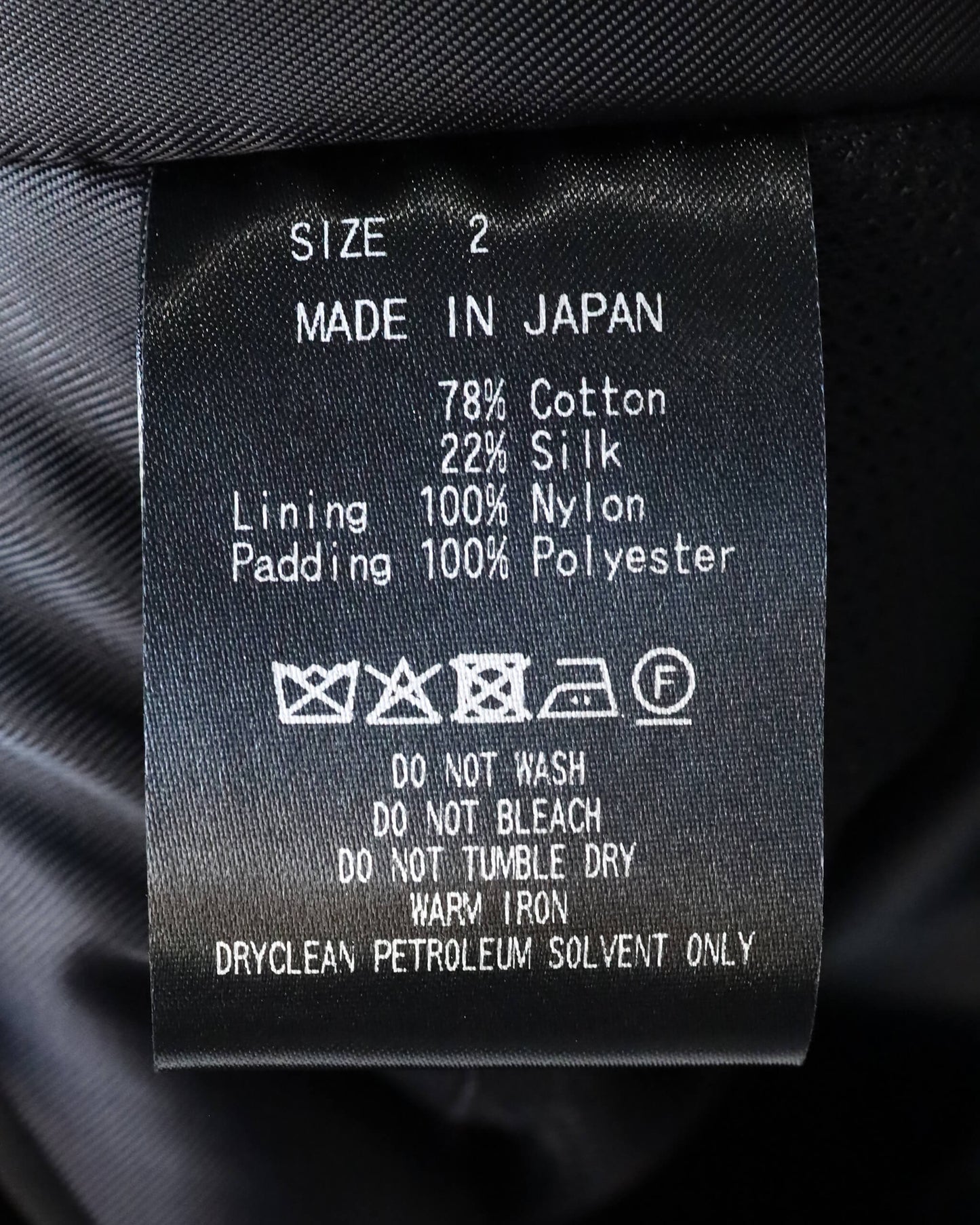 PUFFED ECWCS JACKET ORGANIC COTTON SILK HIGH COUNT TYPEWRITER "BLACK"