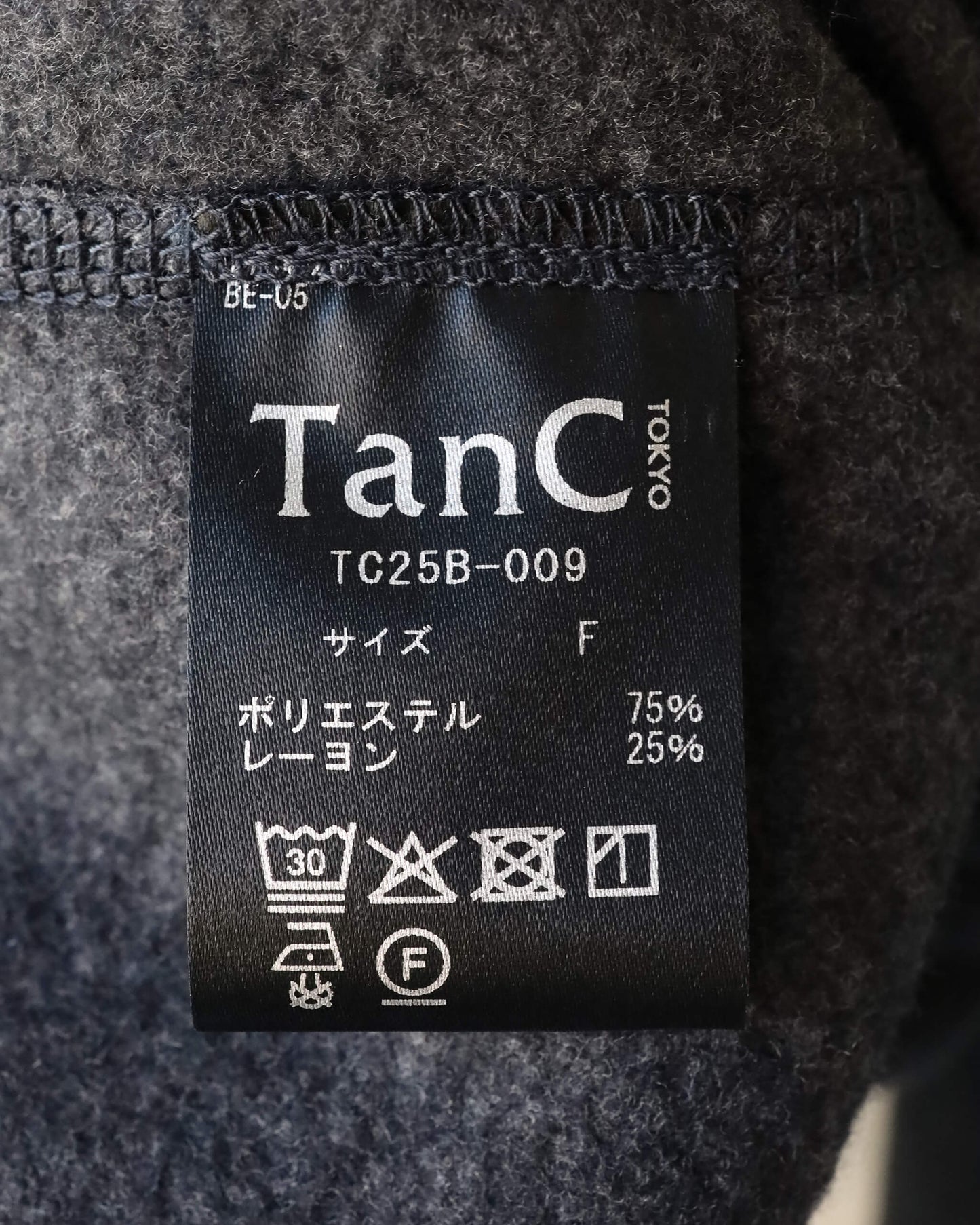 FLEECE W ZIP PULLOVER "CHARCOAL"