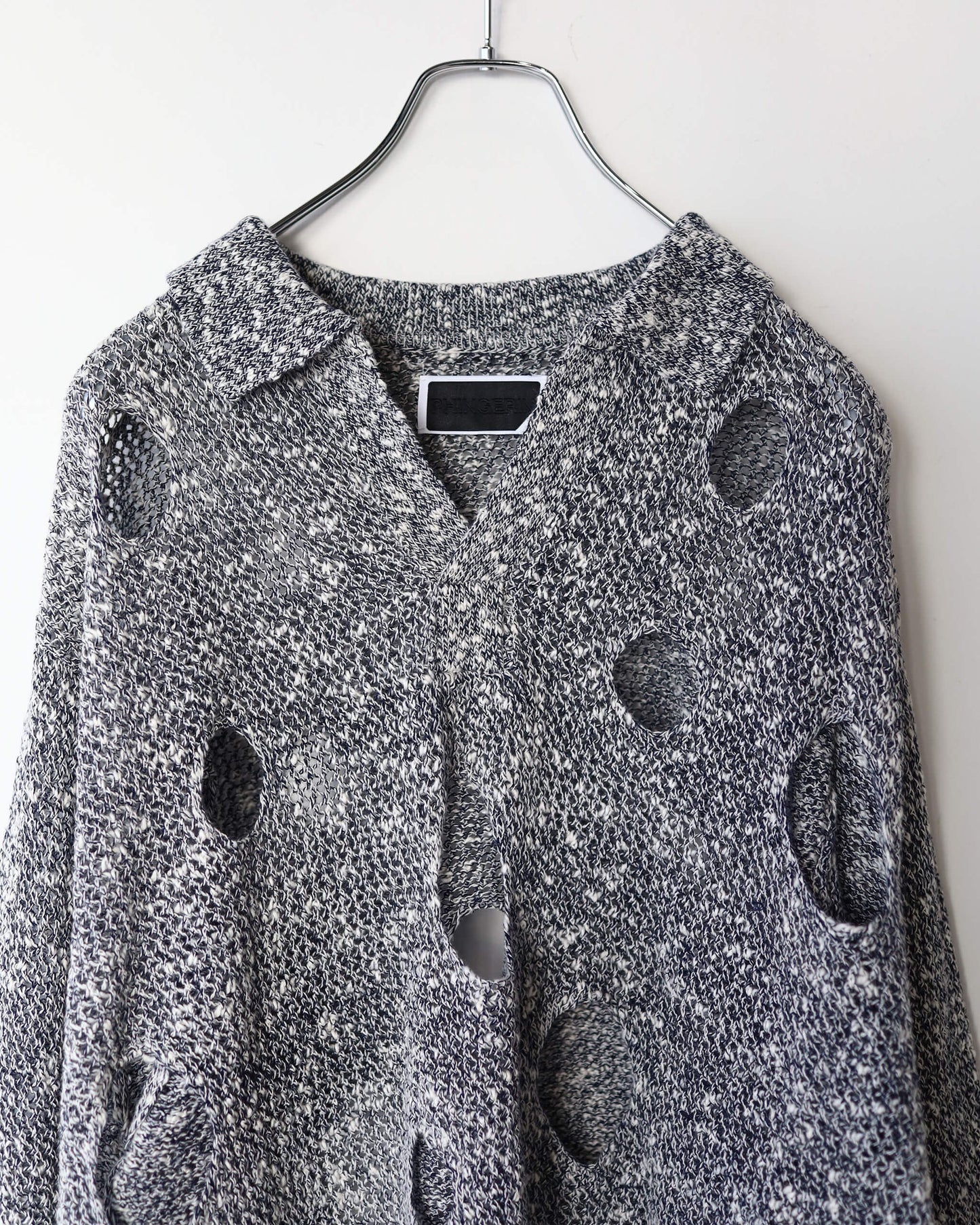 HOLE KNIT SKIPPER "NAVY"