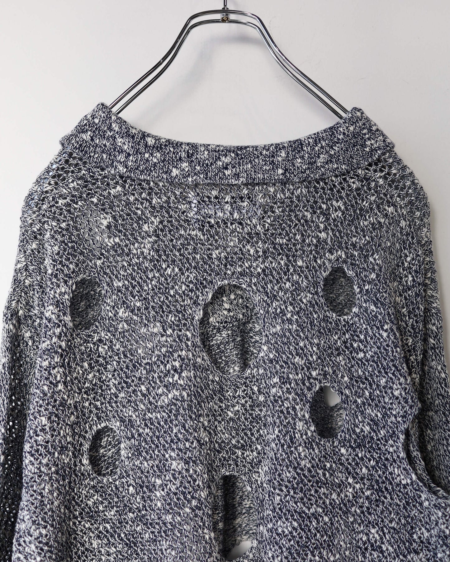 HOLE KNIT SKIPPER "NAVY"
