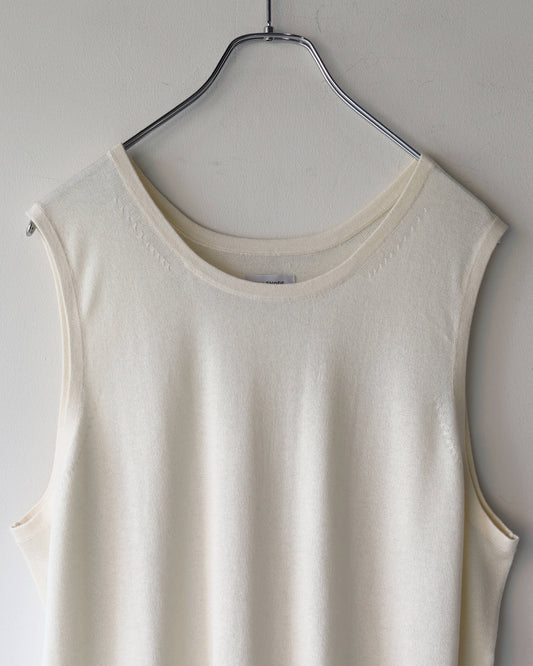 Silk Cashmere Tank-top "Ivory"