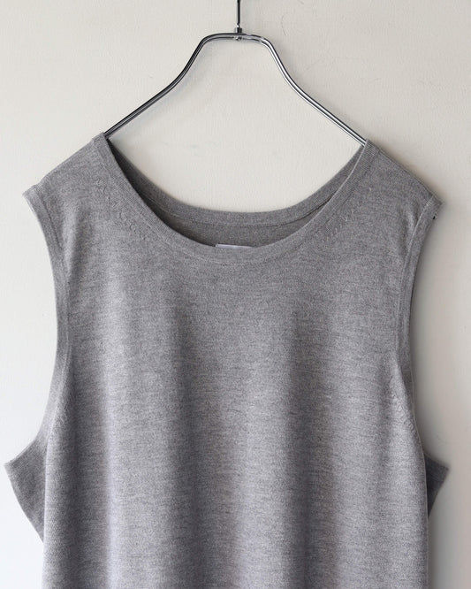 Silk Cashmere Tank-top "Light Grey"