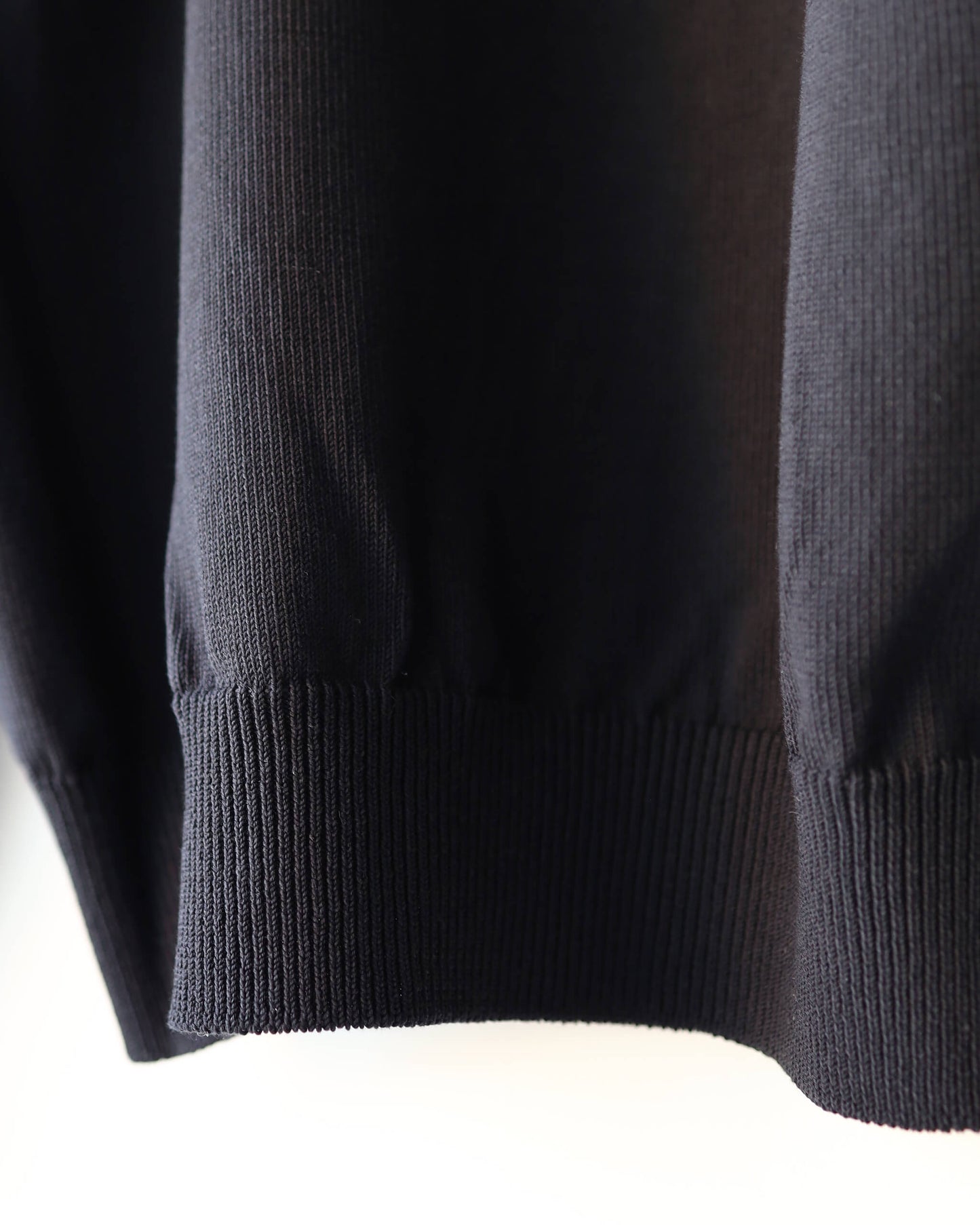 HEAVY KNIT POLO SWEATER "BLACK"