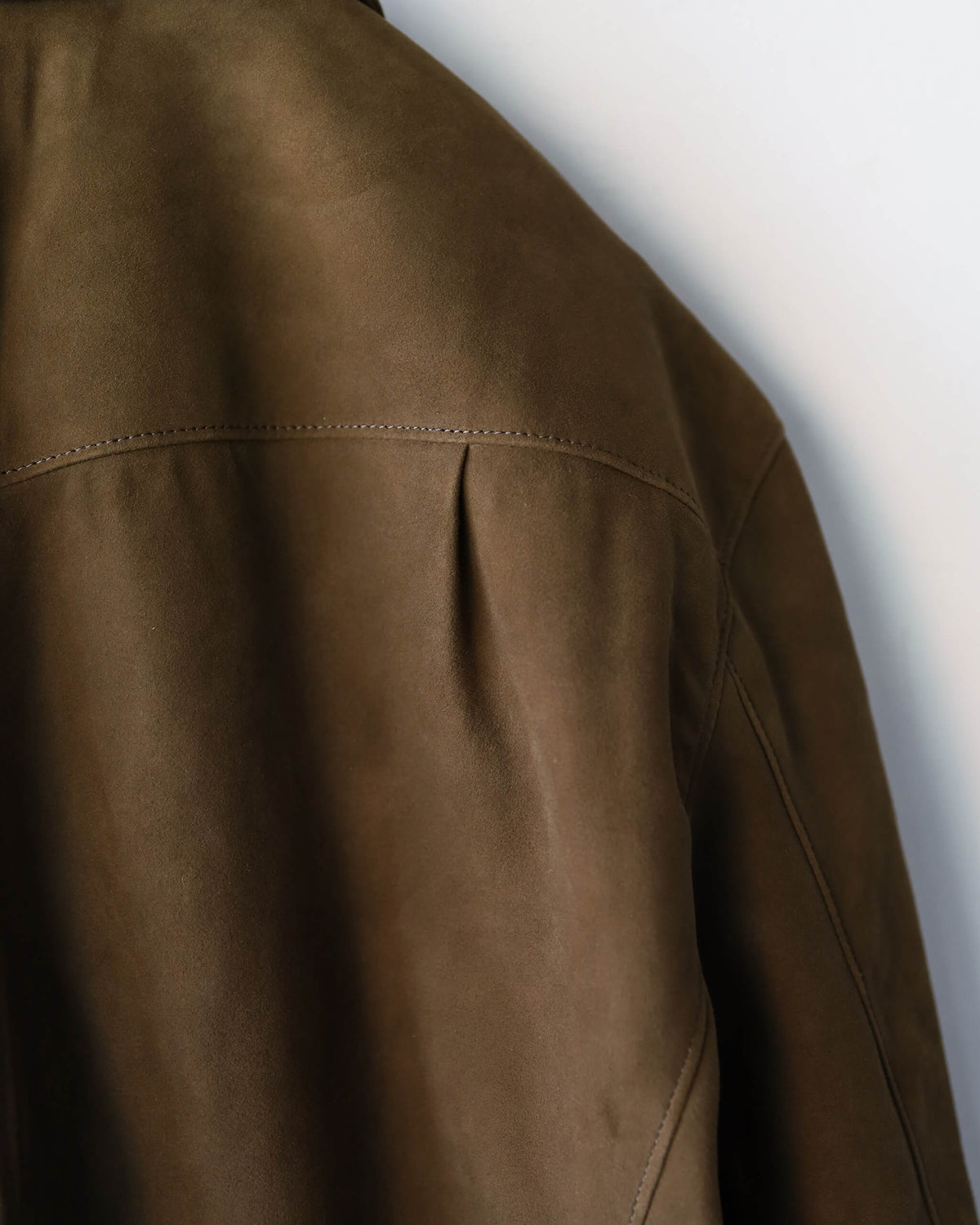 GOAT SUEDE LEATHER DOUBLE RIDERS JACKET "DARK BROWN"