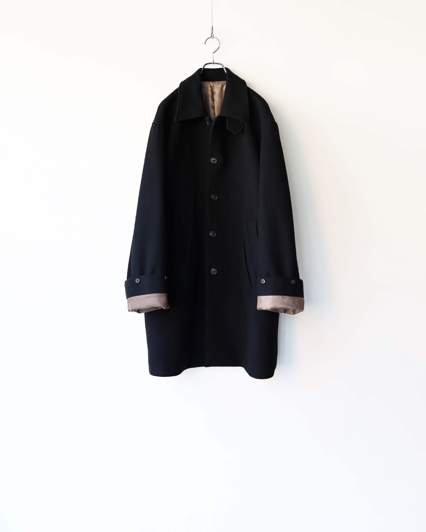 SOUTIEN COLLAR LONG SLEEVE COAT "Black"