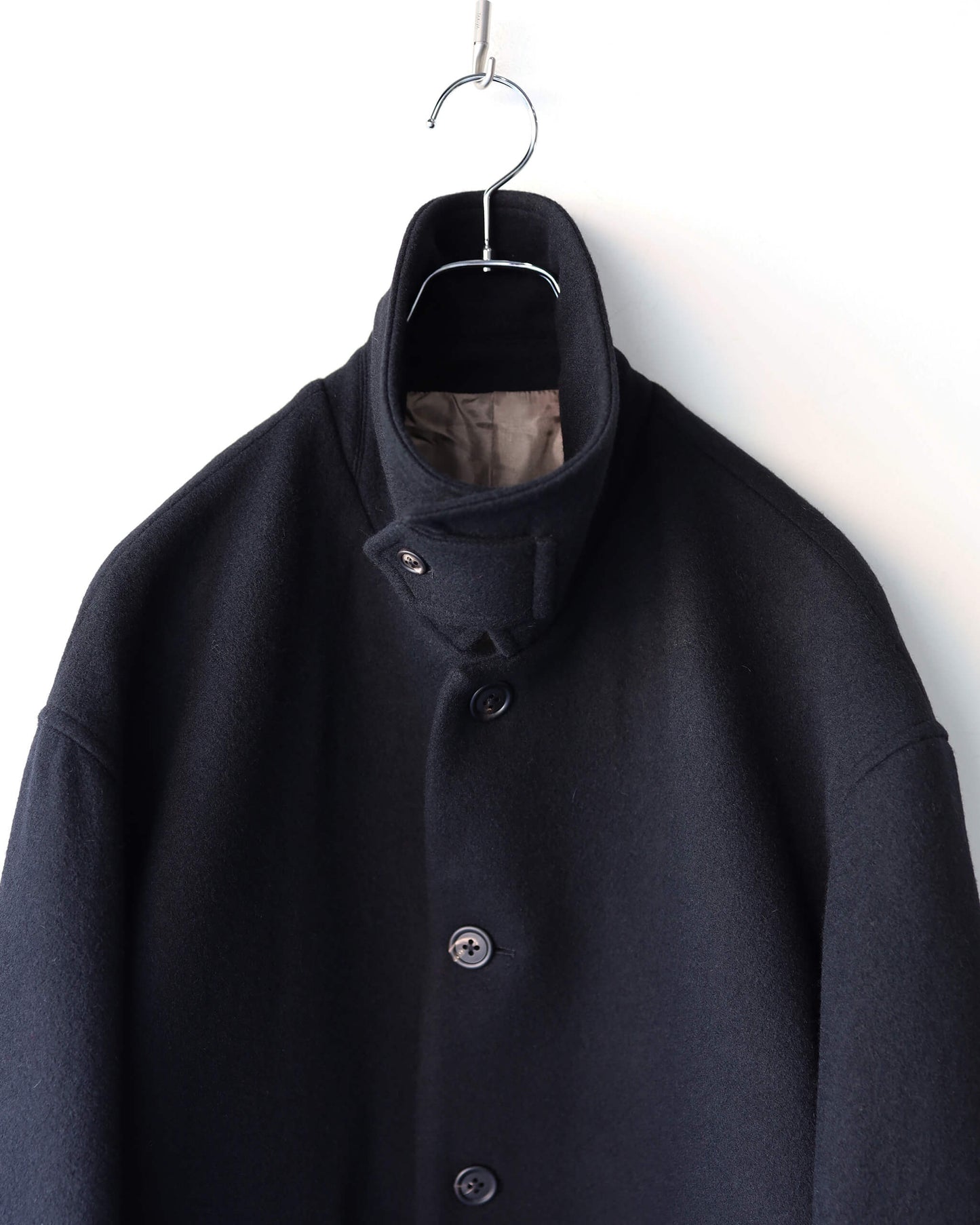 SOUTIEN COLLAR LONG SLEEVE COAT "Black"