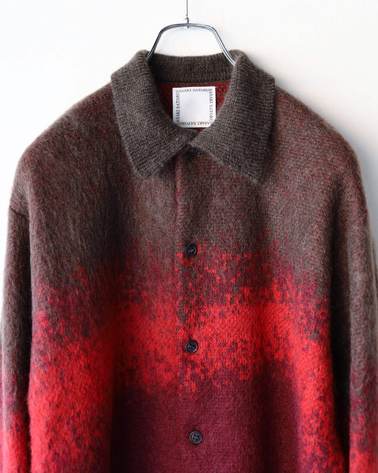JACQUARD CARDIGAN "Brown Red"