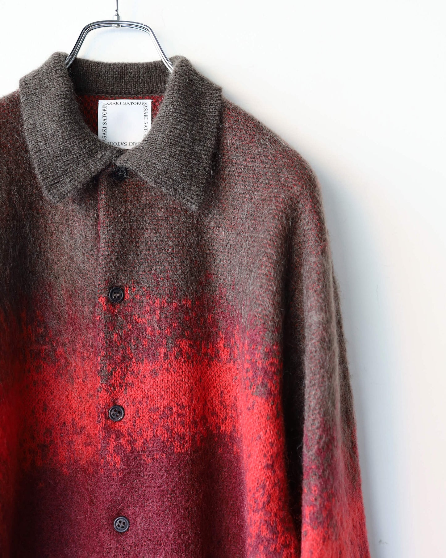 JACQUARD CARDIGAN "Brown Red"