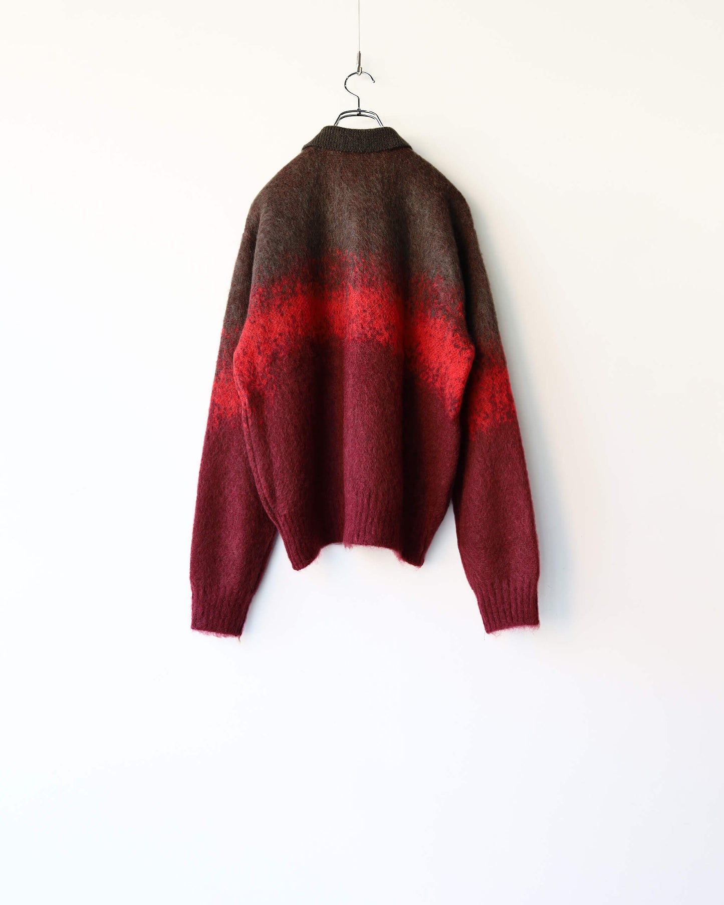 JACQUARD CARDIGAN "Brown Red"