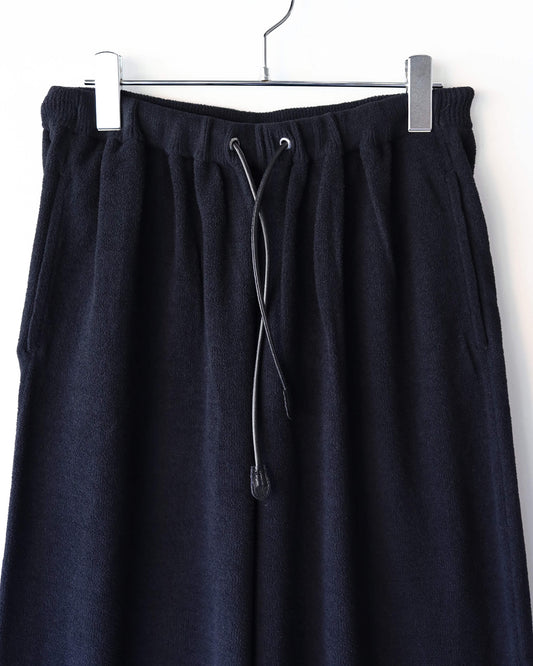 Cotton cashmere pile Line pants (WOMENS) "Black"