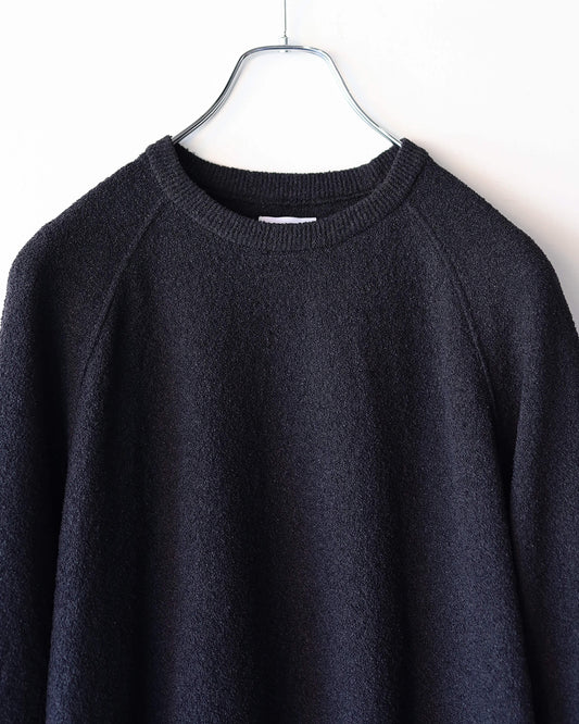 Paper boucle Raglan sleeve T "Black"